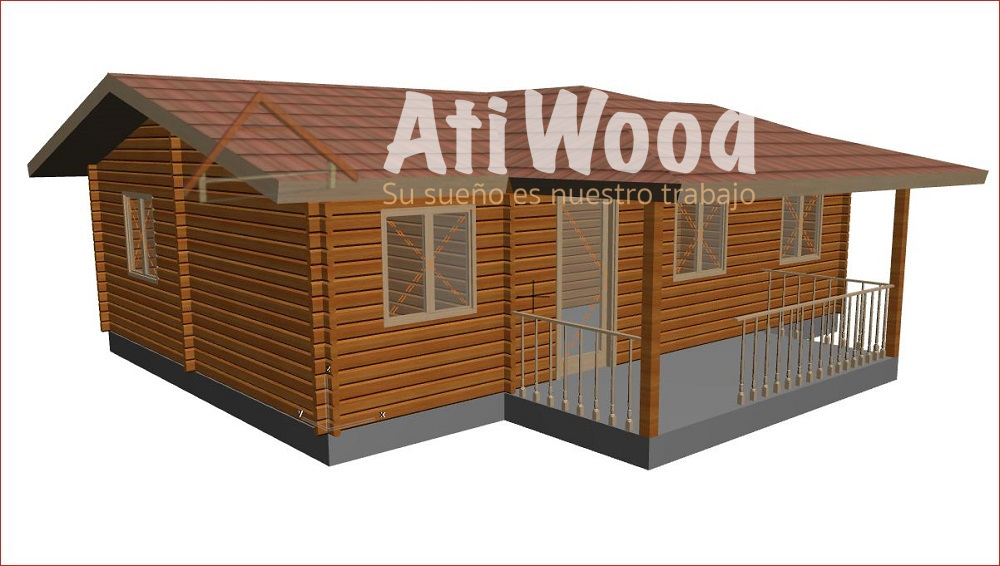 Casa prefabricada Casa de madera 55 m² con terraza de AtiWood