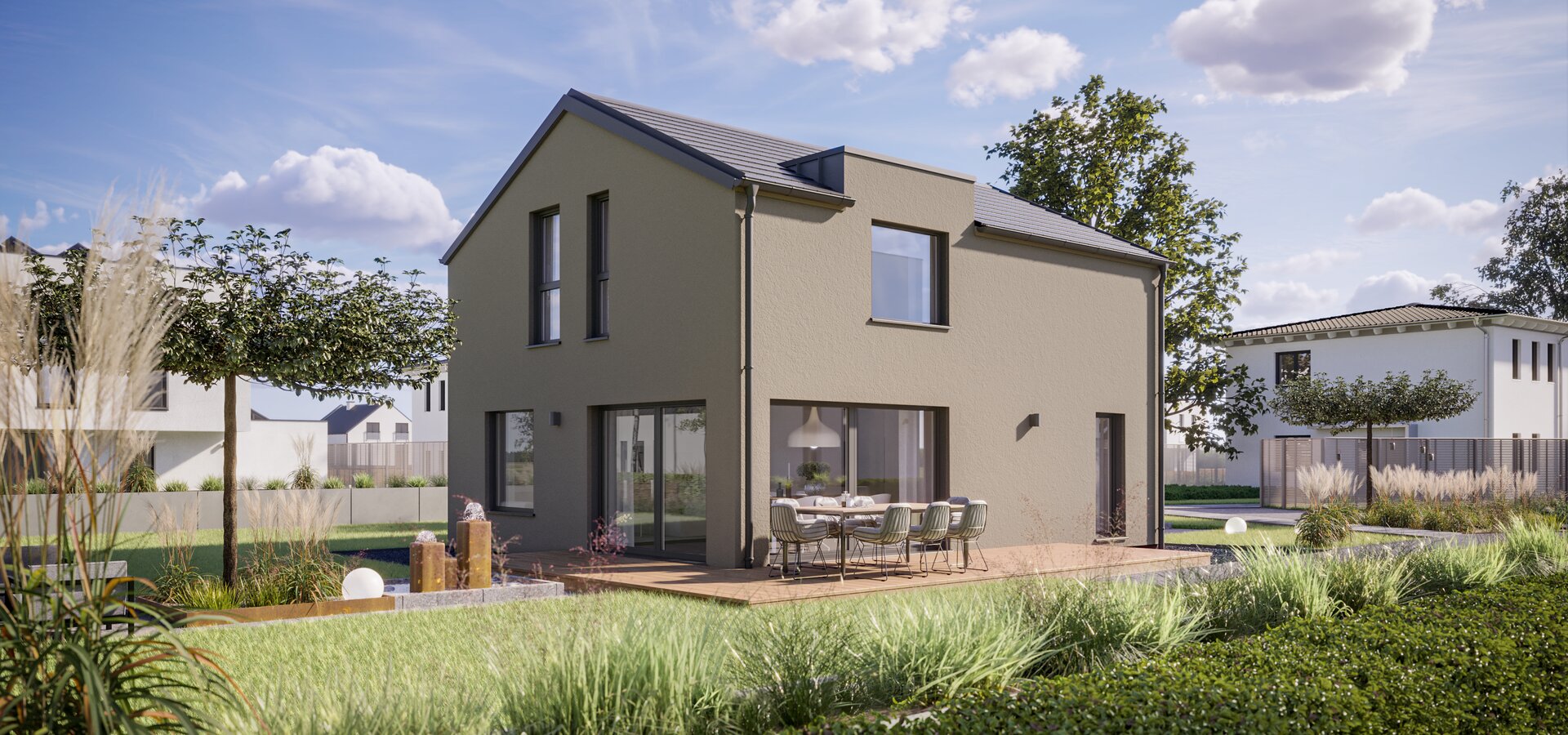 Casa prefabricada Casa de diseño de madera Linie, 100 m² de Baufritz