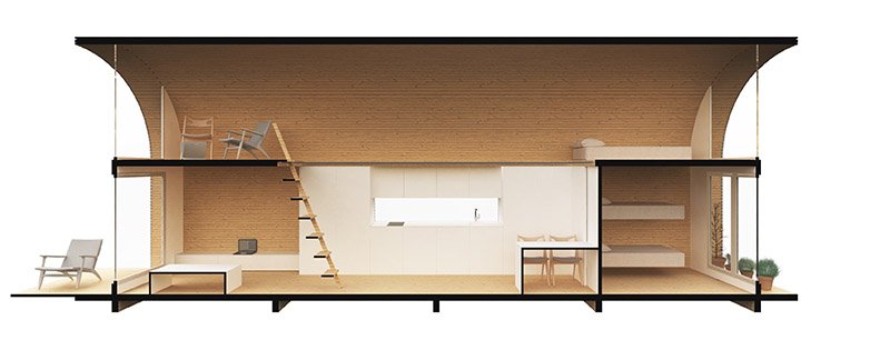 Casa prefabricada Casa Mohma Premium 75 m² de Woodville