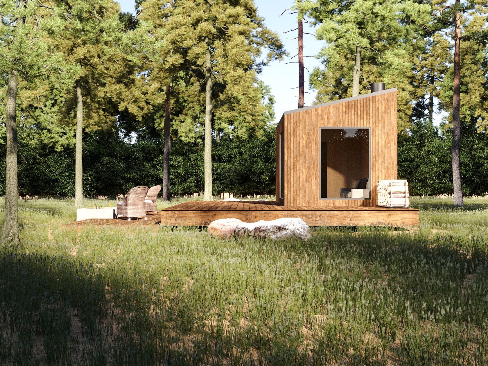 Casa prefabricada Mini-casa plegable Tiny D, 15 m² de Brette Haus