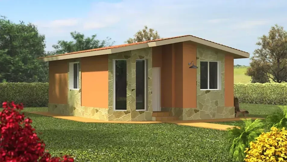 Casa prefabricada pequeña de acero Modelo Palencia de Casas TecnoHome