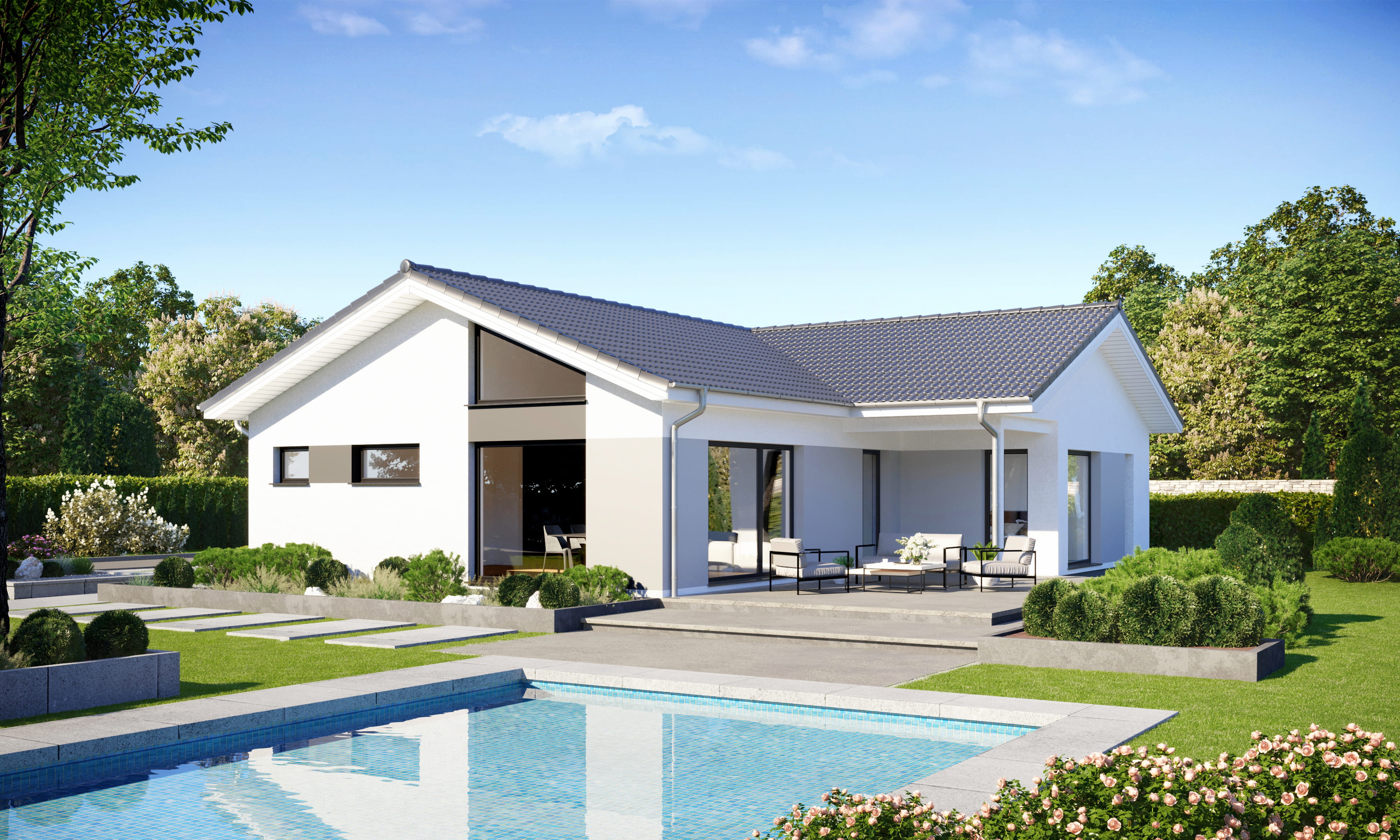Casa prefabricada Casa de madera de una planta Perfect 113, 113 m² de Danwood