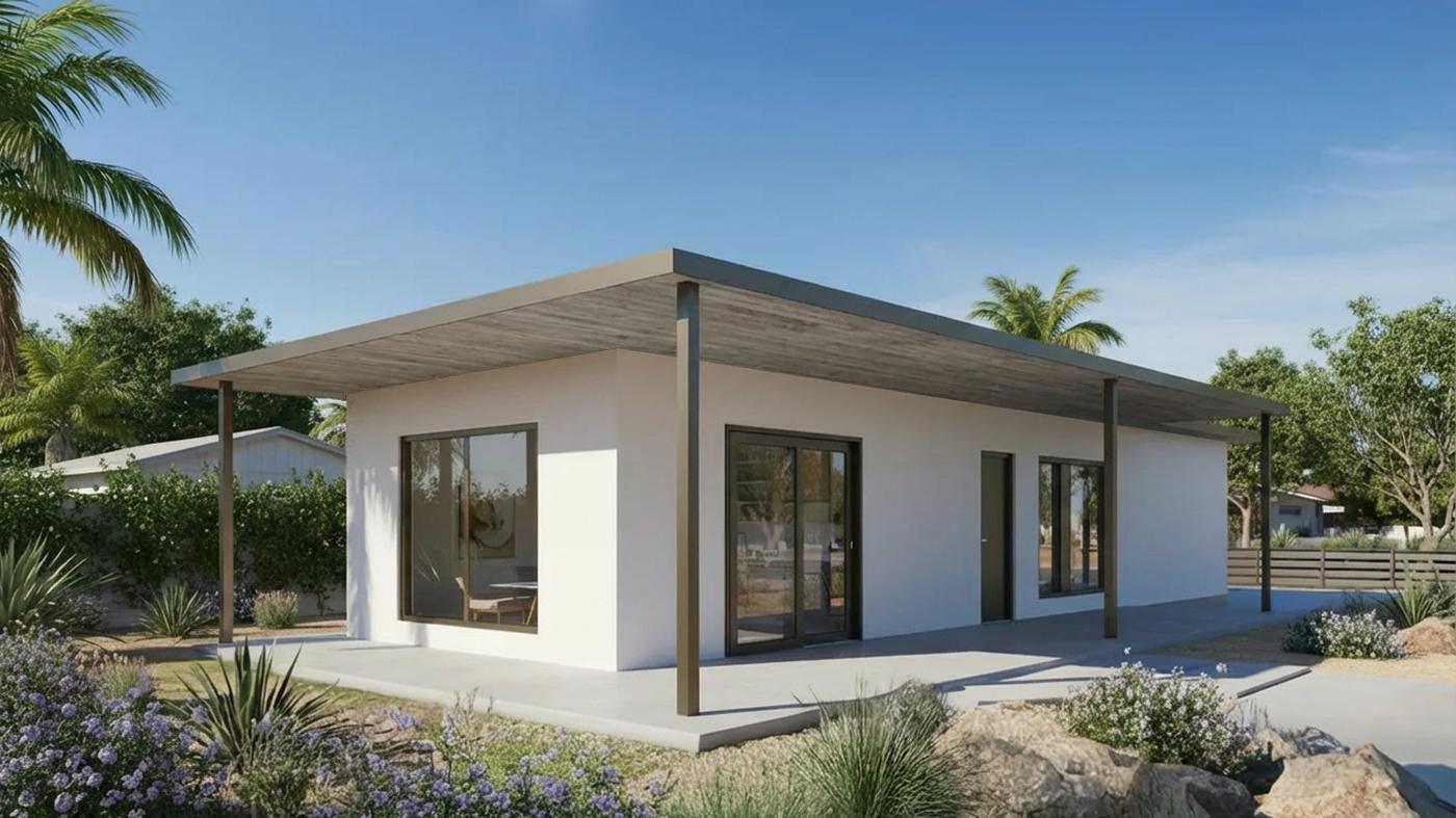Casa prefabricada Casa modular de acero autosuficiente Baffin Two, 84 m² de Dvele