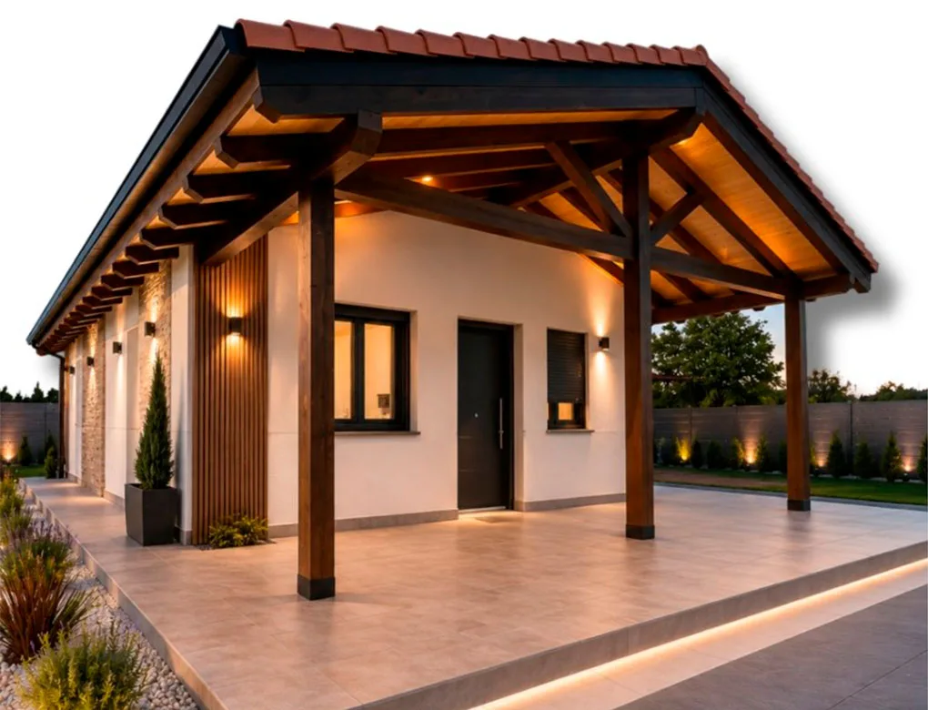 Casa prefabricada de madera Carmine de 2 dormitorios de GEMAR