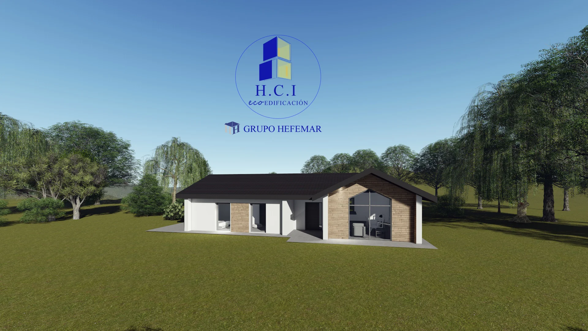 Casa prefabricada Project 105 m² (cubierta inclinada) de HCI Ecoedificación
