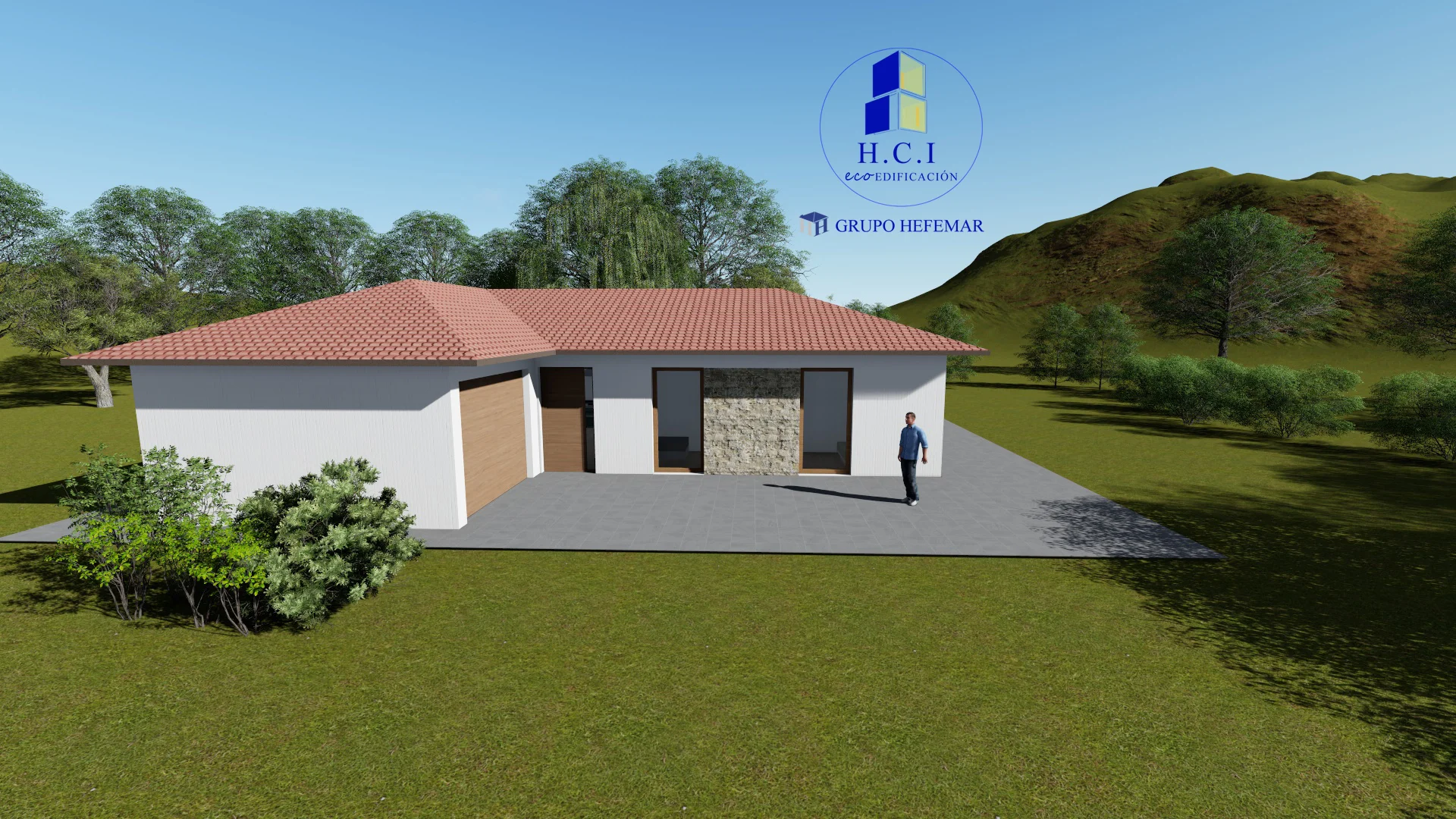 Casa prefabricada Project 131 m² con garaje (cubierta a 4 aguas) de HCI Ecoedificación · imagen 2