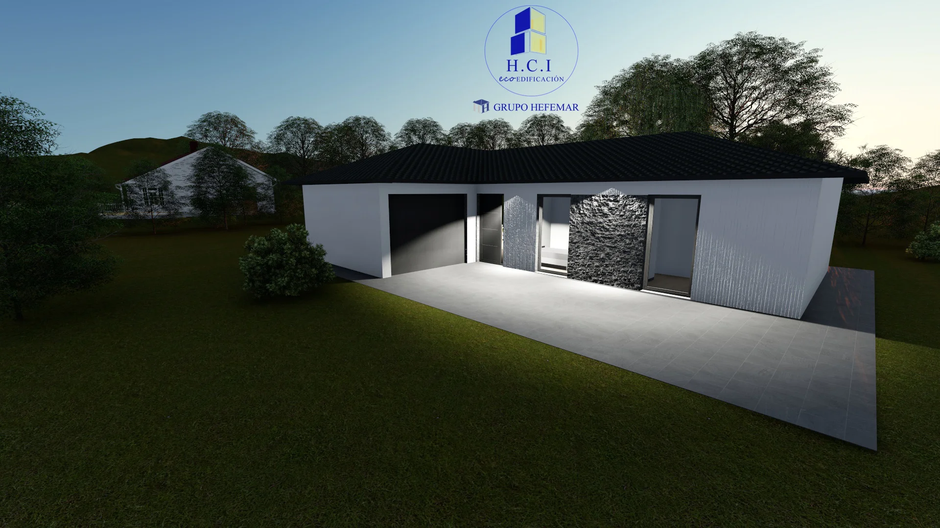 Casa prefabricada Project 131 m² con garaje (cubierta a 4 aguas) de HCI Ecoedificación · imagen 3