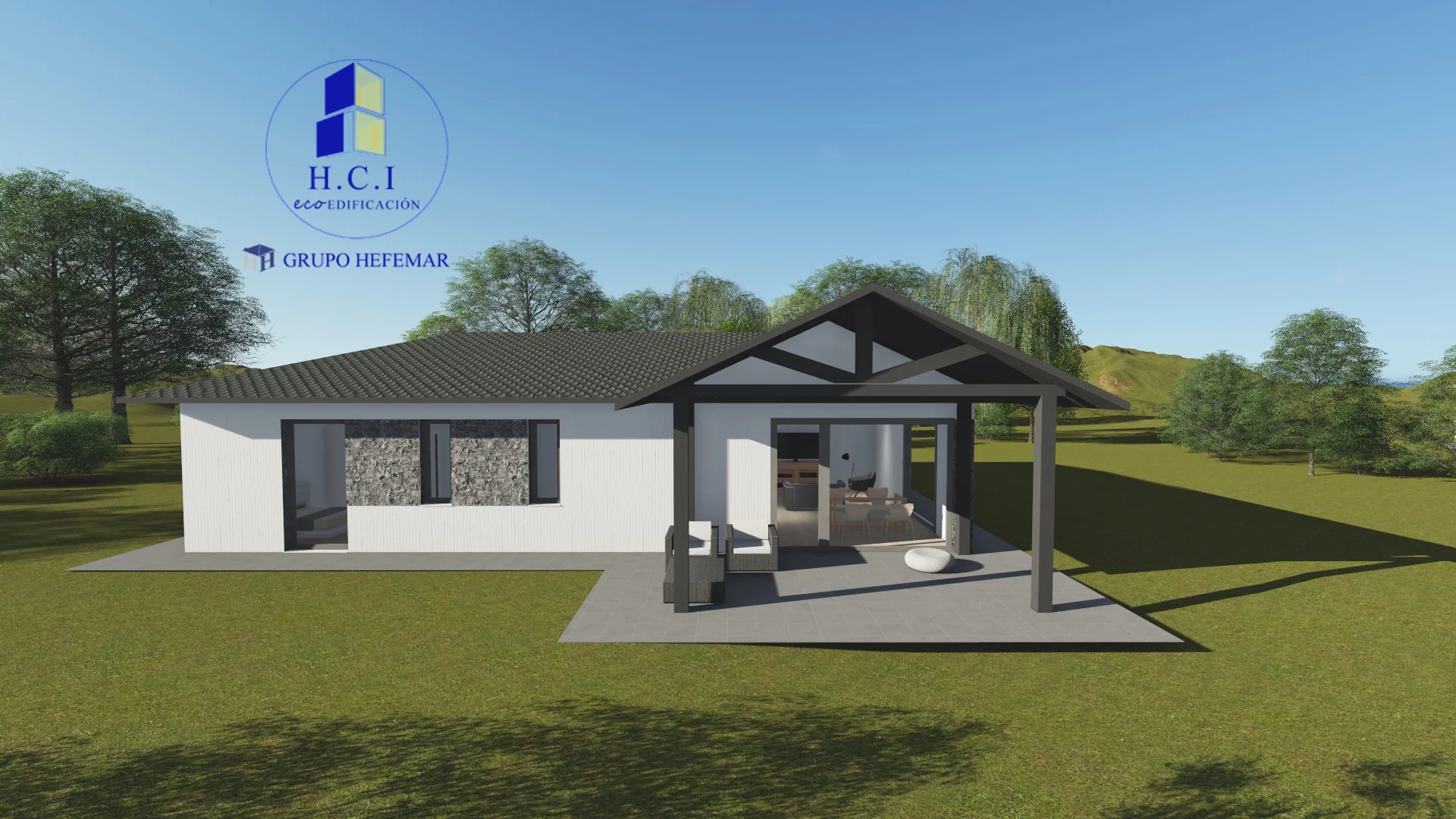 Casa prefabricada Project 91 m² (cubierta a 4 aguas) de HCI Ecoedificación · imagen 4