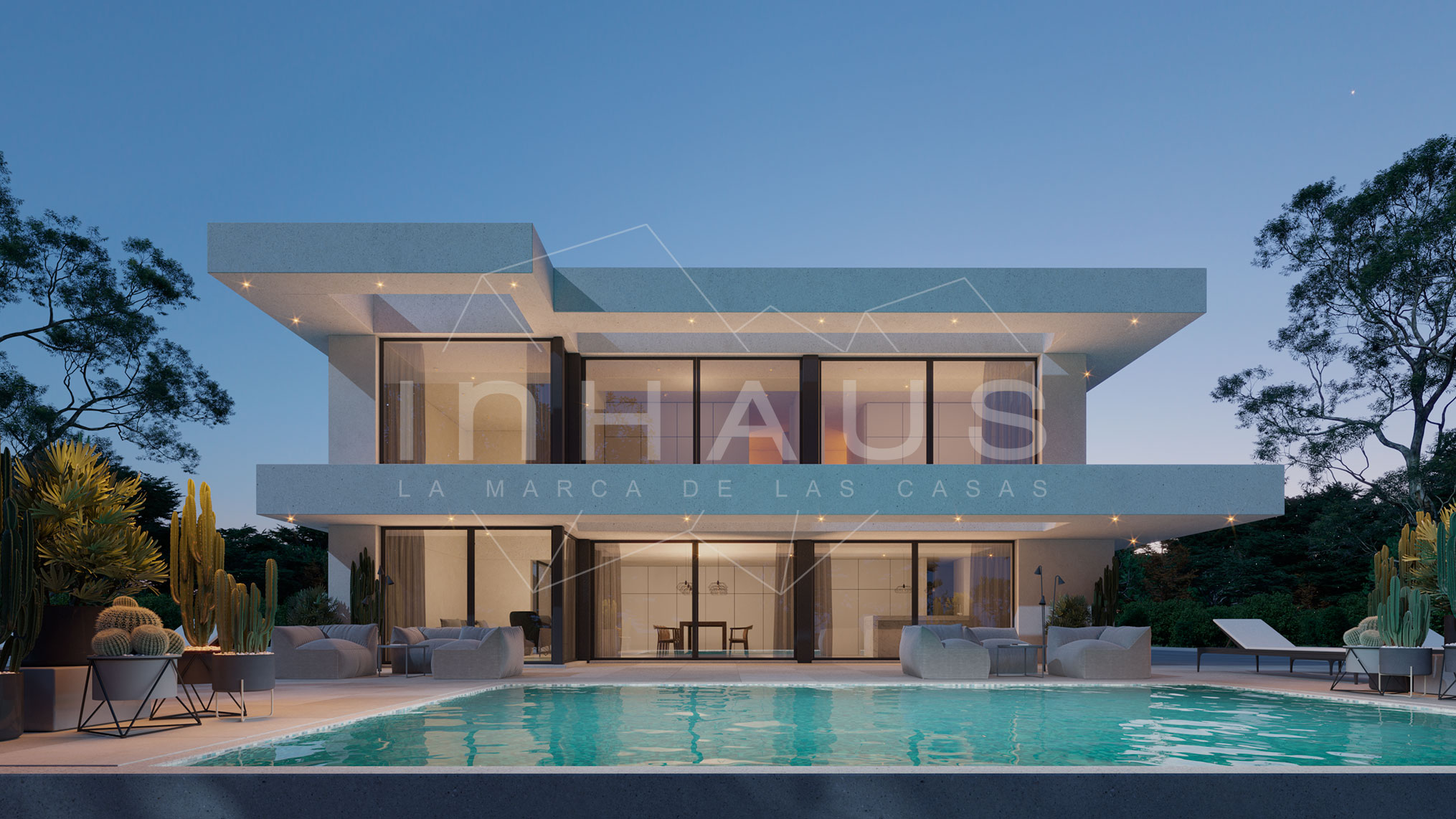 Casa prefabricada Villa de lujo Denia, 384 m² y 4 dormitorios de inHAUS