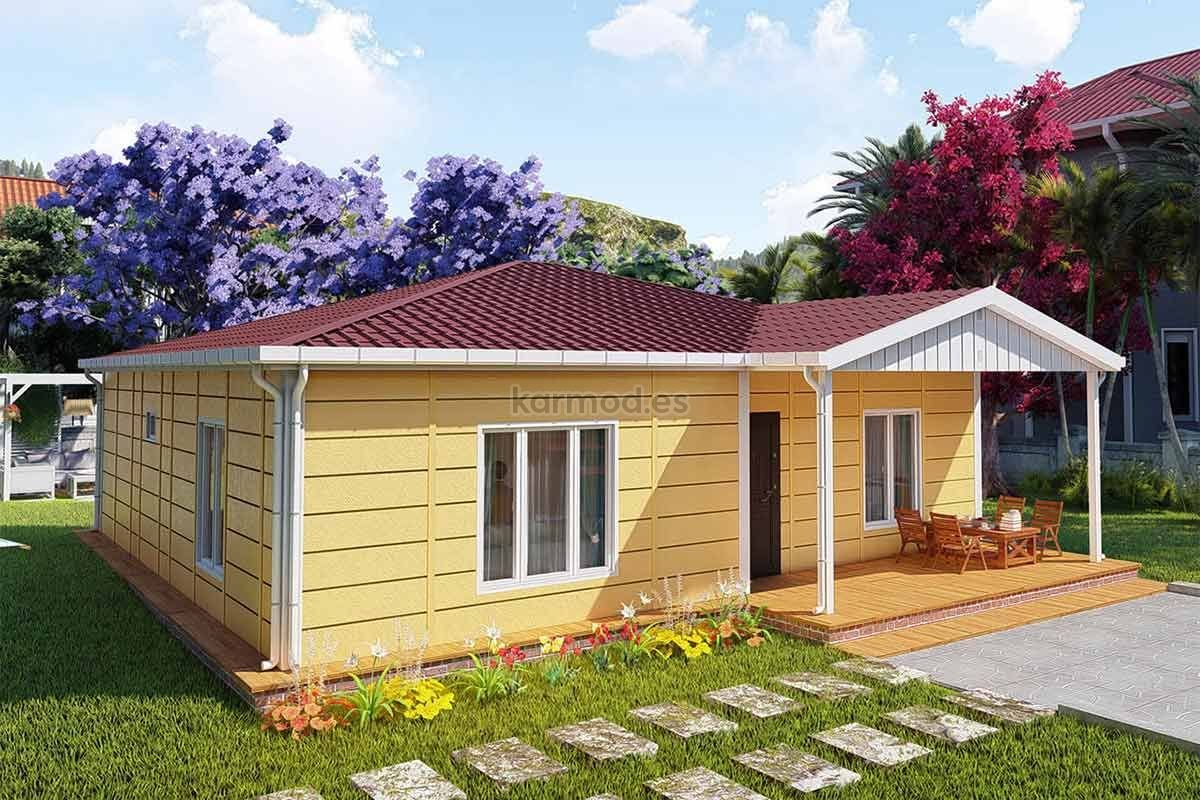 Casa prefabricada de acero de 93 m² con 3 dormitorios