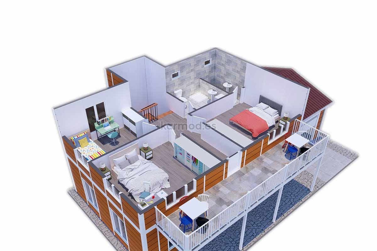 Casa prefabricada de acero de 134 m² con garaje de Karmod España · imagen 3