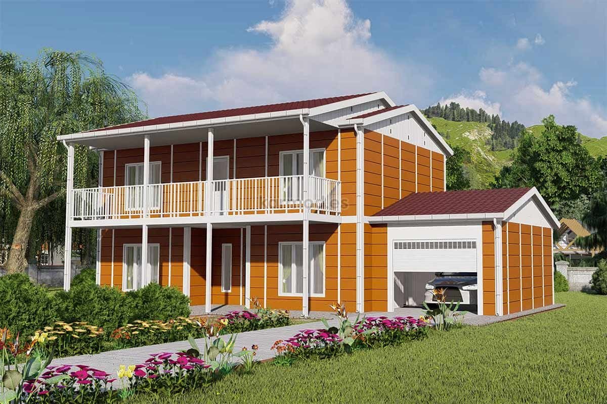 Casa prefabricada de acero de 134 m² con garaje de Karmod España