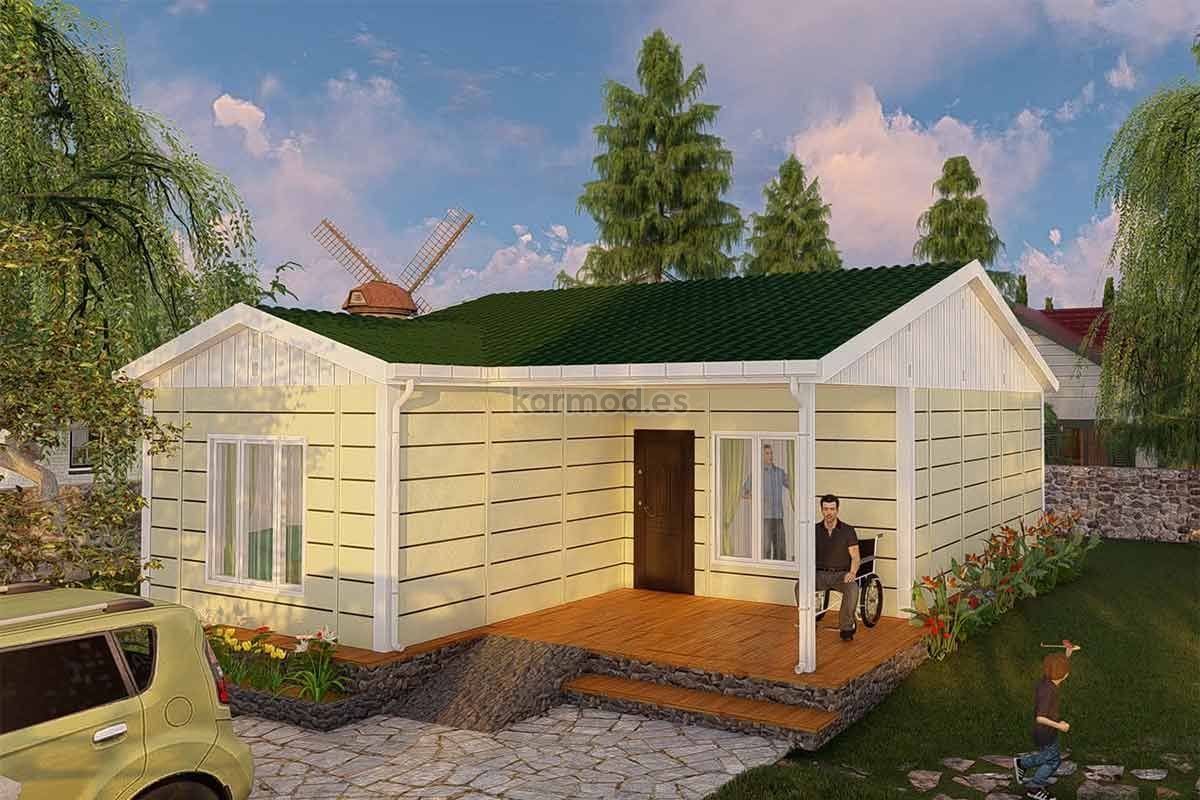 Casa prefabricada de acero de 63 m² con cocina cerrada de Karmod España