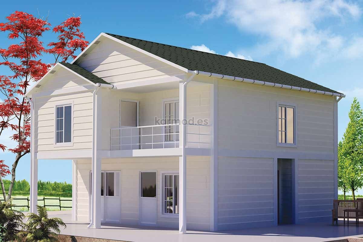 Casa prefabricada de acero de 130 m² con dormitorio de 18 m² de Karmod España