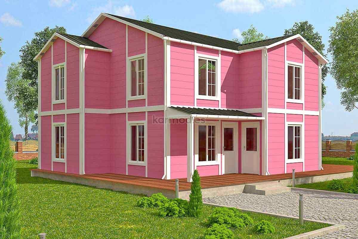 Casa prefabricada de acero de 147 m² con salón de 32 m² de Karmod España
