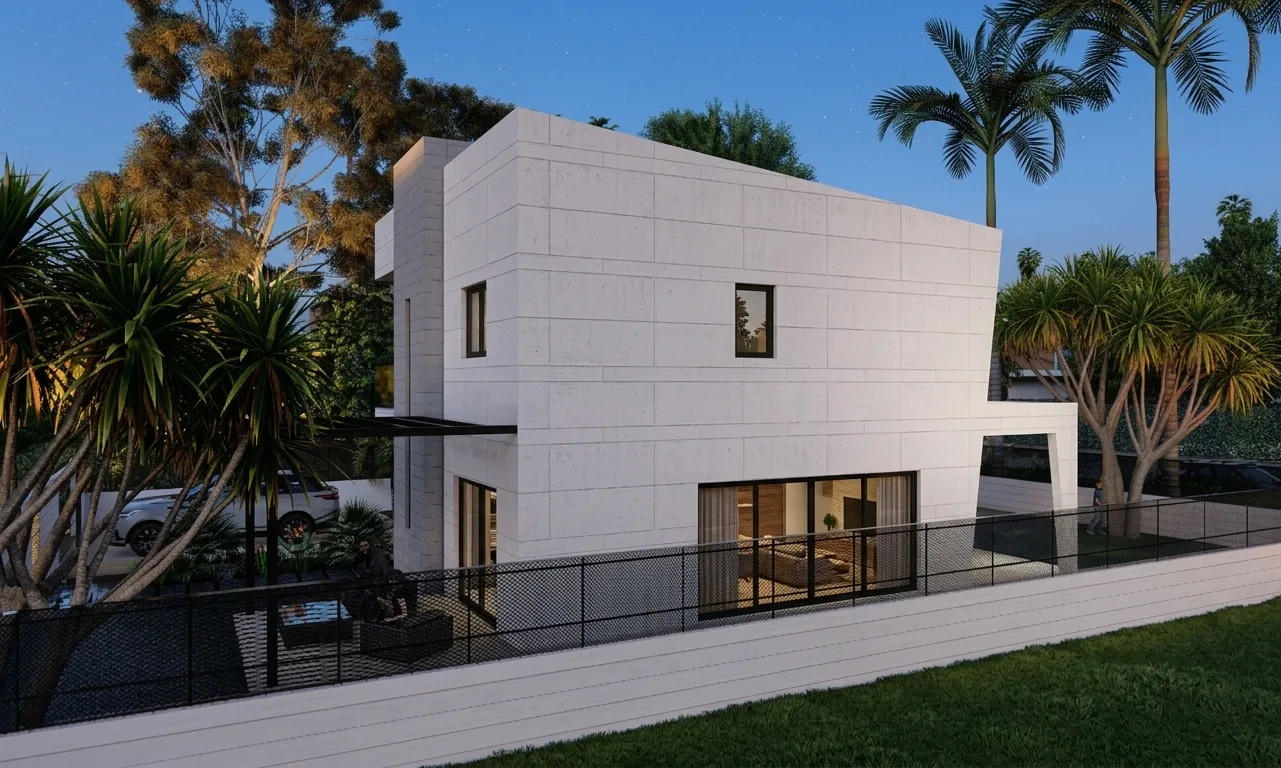 Casa prefabricada de hormigón Perla, dos plantas, de MasArea Modular