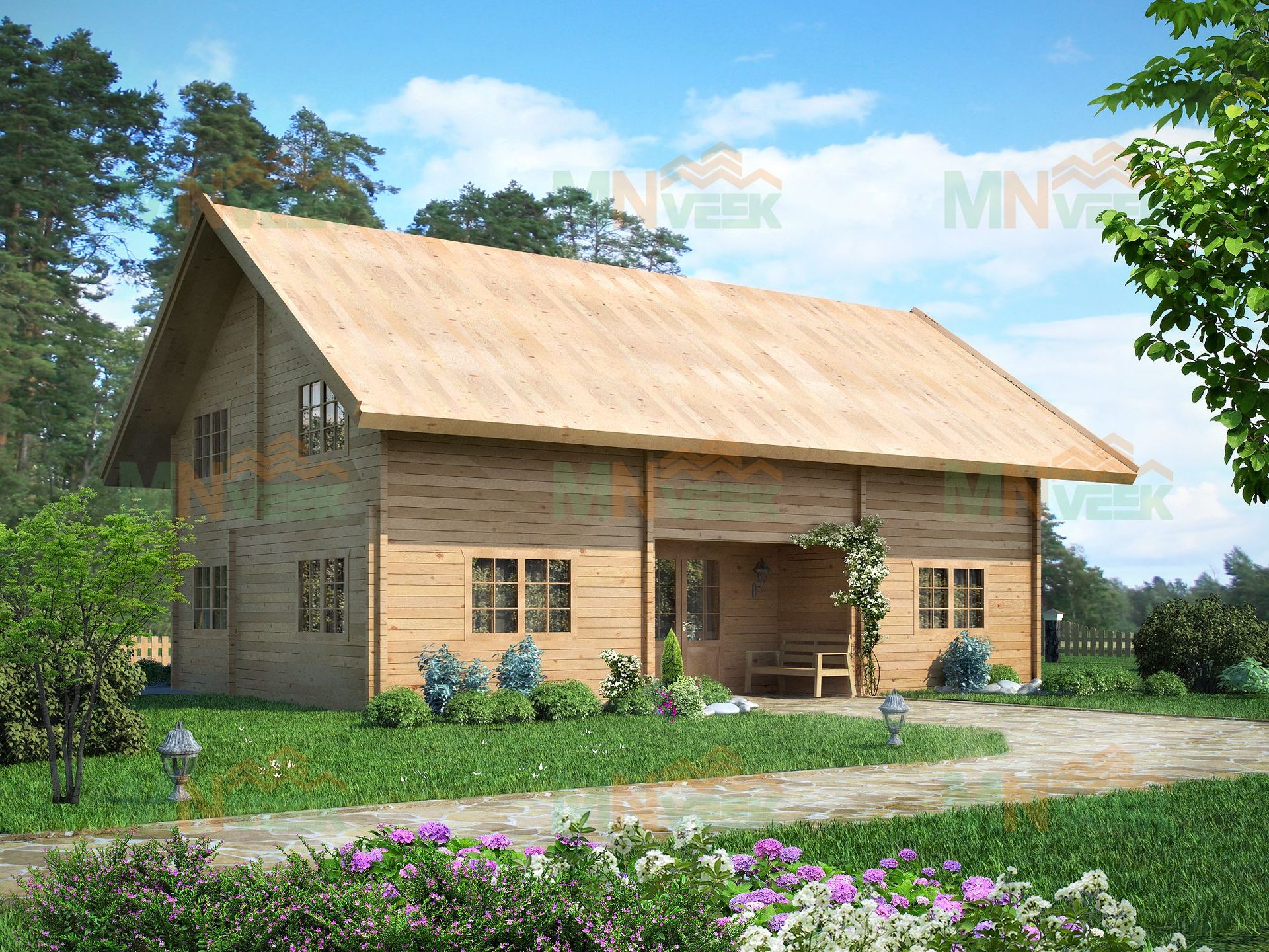 Casa prefabricada Casa de madera Monte de MNVEEK