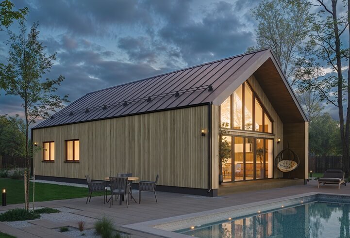 Casa prefabricada Fjell, granero nórdico de 139 m² de Norges Hus