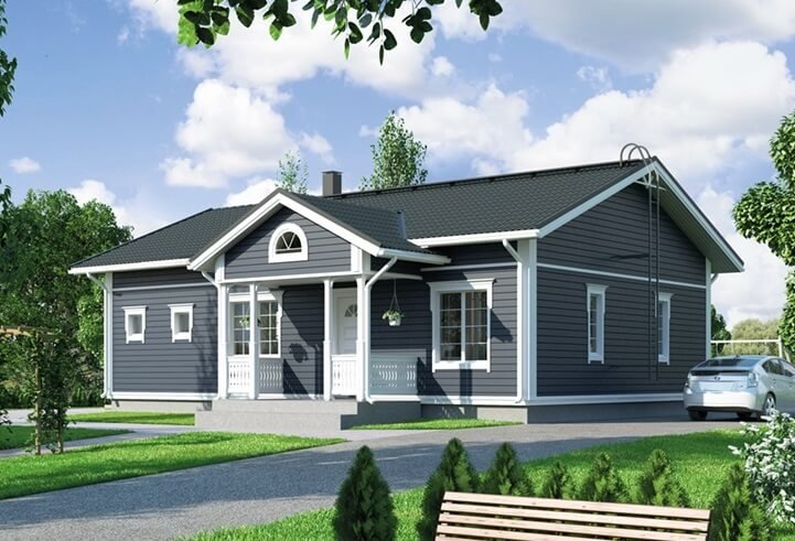 Casa prefabricada de madera 107 de una planta de Norges Hus