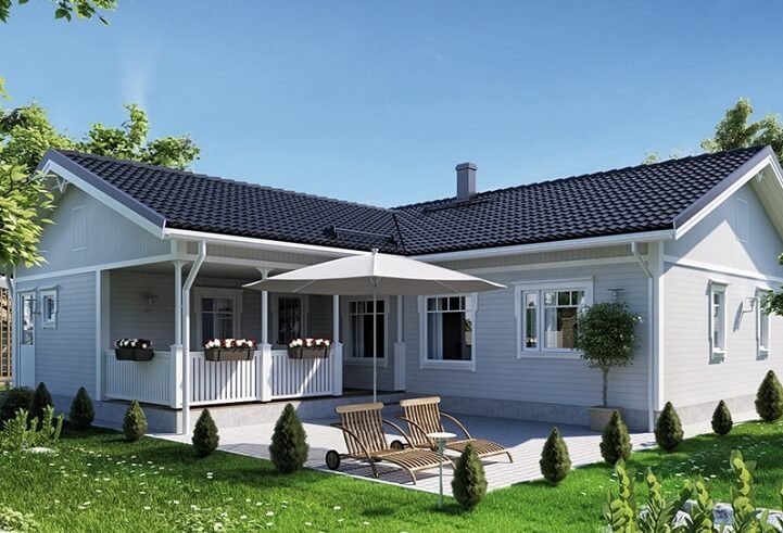 Casa prefabricada 141 de 4 dormitorios con sauna de Norges Hus