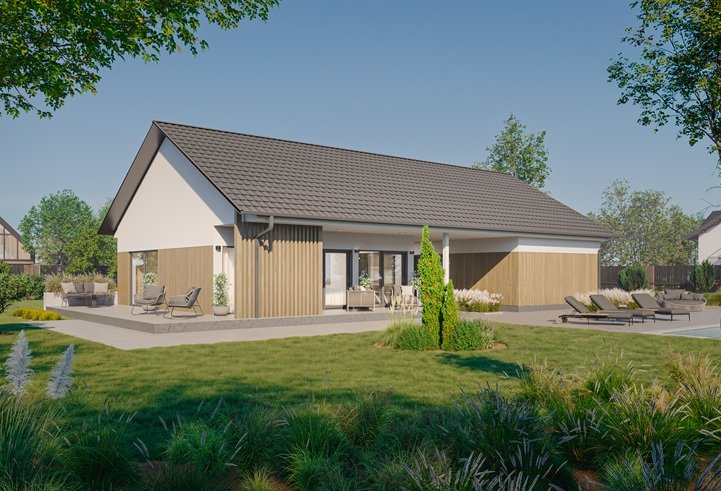 Casa prefabricada 148.2 de 17,6 metros de fachada de Norges Hus · imagen 2
