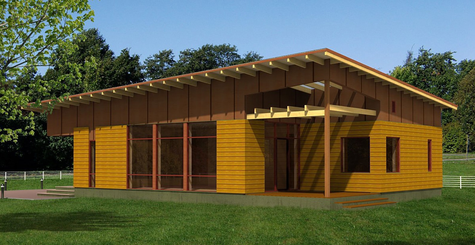 Casa prefabricada Casa de madera de una planta Kuusk, 120 m² de Palmatin