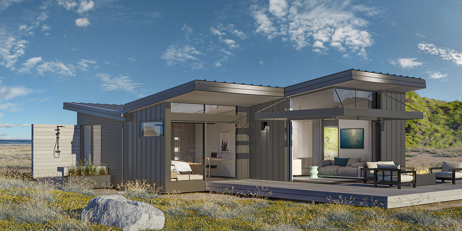 Casa prefabricada Mini casa modular de diseño Sunset BUD, 41-112 m² de Plant Prefab