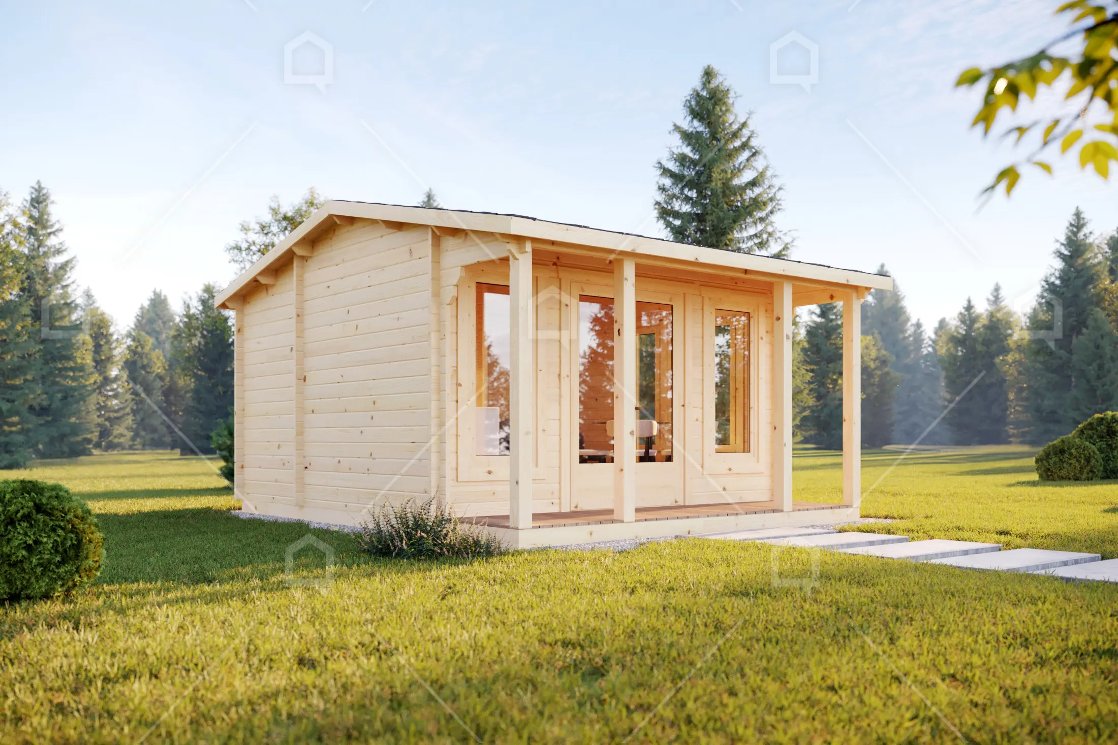 Casa prefabricada Cabaña de madera Peyron con terraza de Maestro Casas · imagen 4