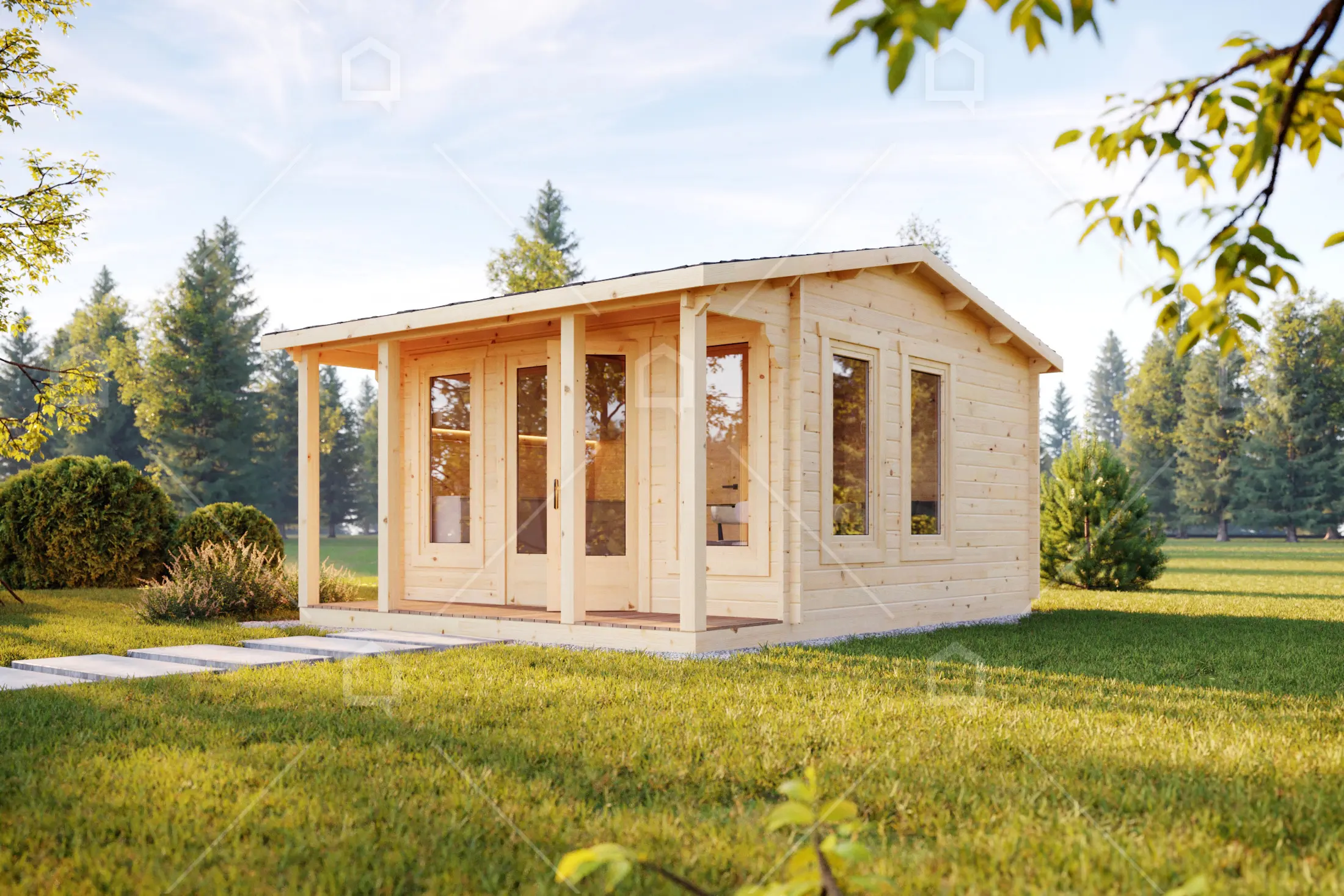 Casa prefabricada Cabaña de madera Peyron con terraza de Maestro Casas · imagen 3
