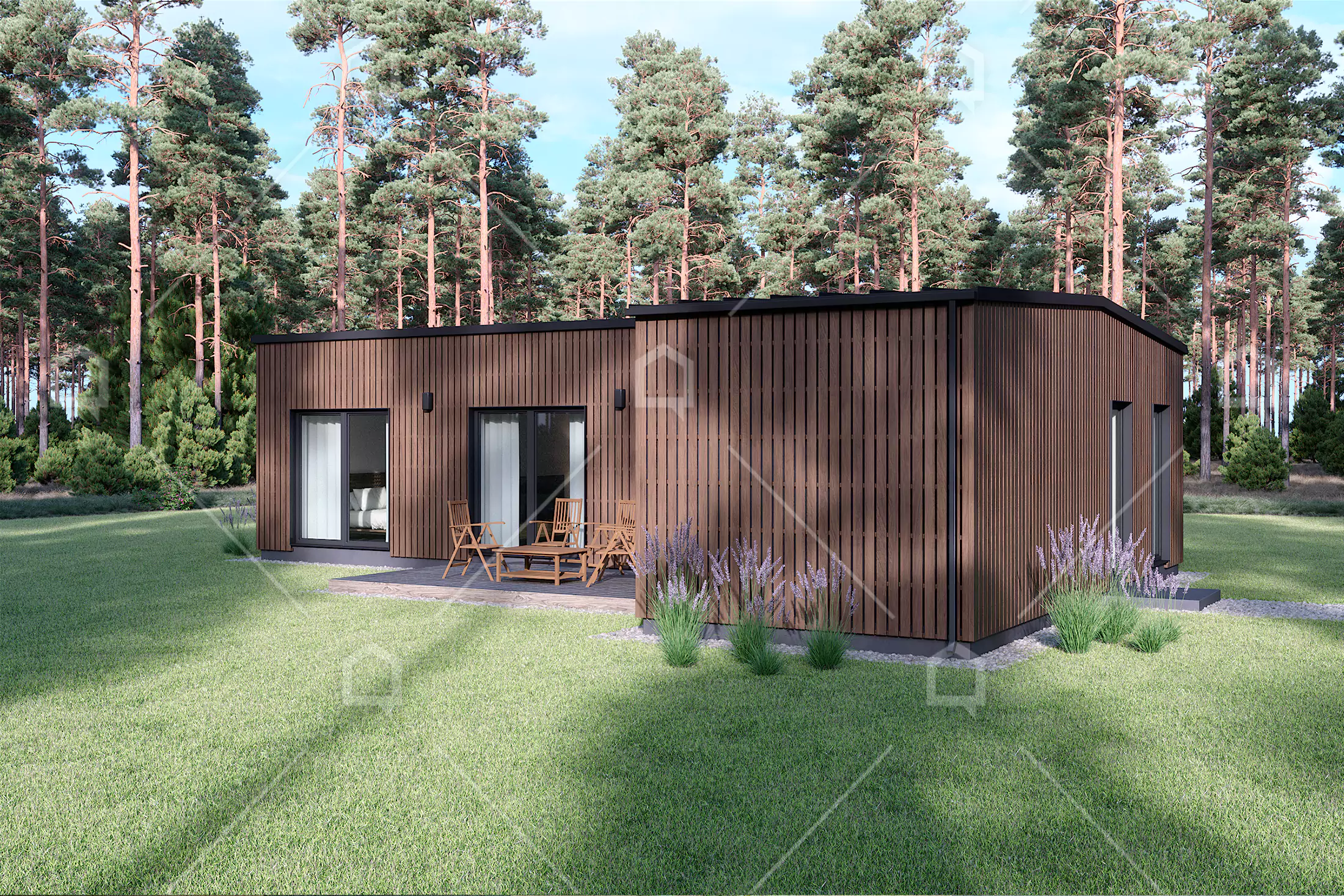 Casa modular de madera Aurora de 2 dormitorios de Maestro Casas · imagen 3