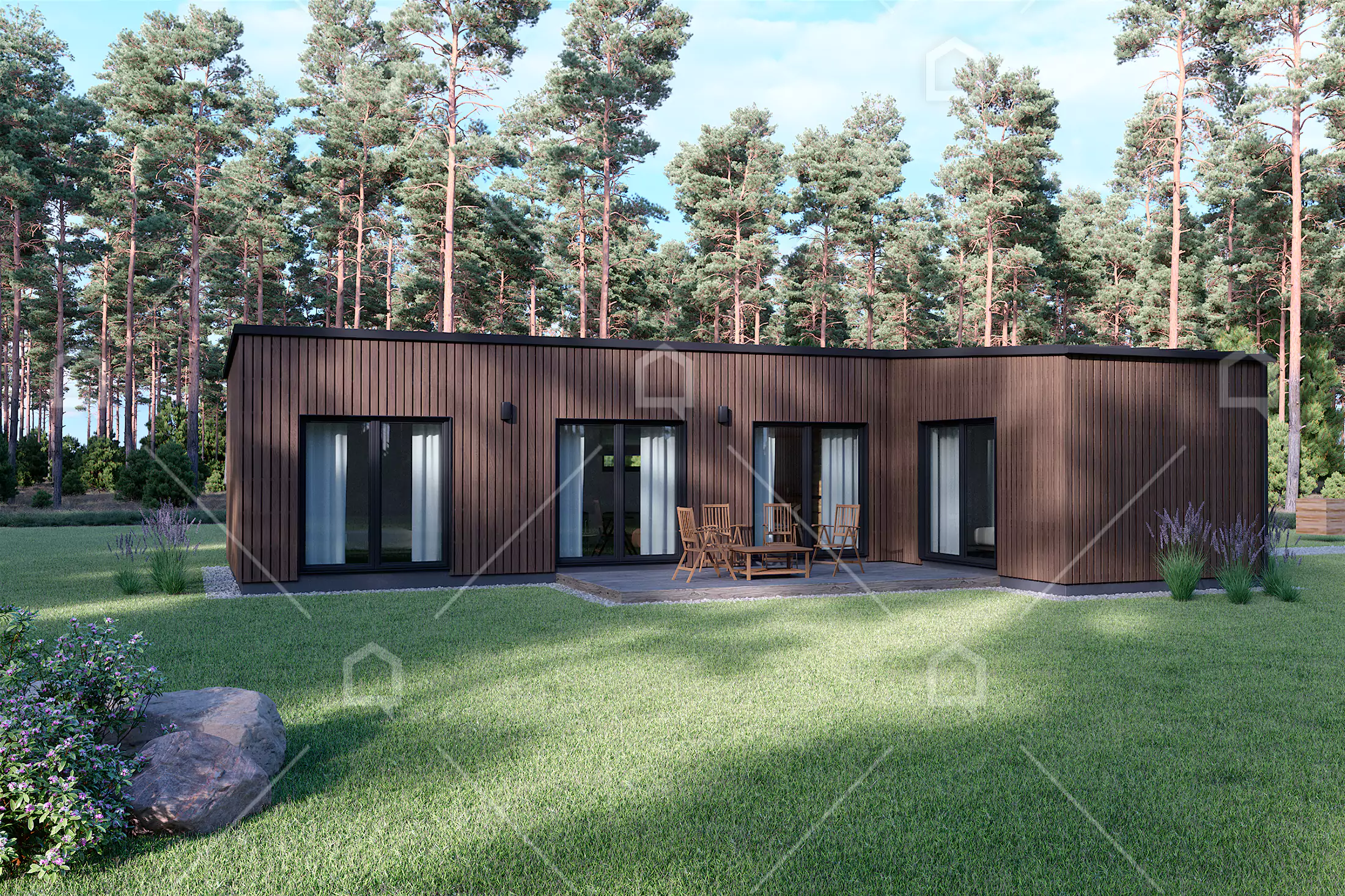 Casa modular de madera Aurora de 2 dormitorios de Maestro Casas · imagen 2