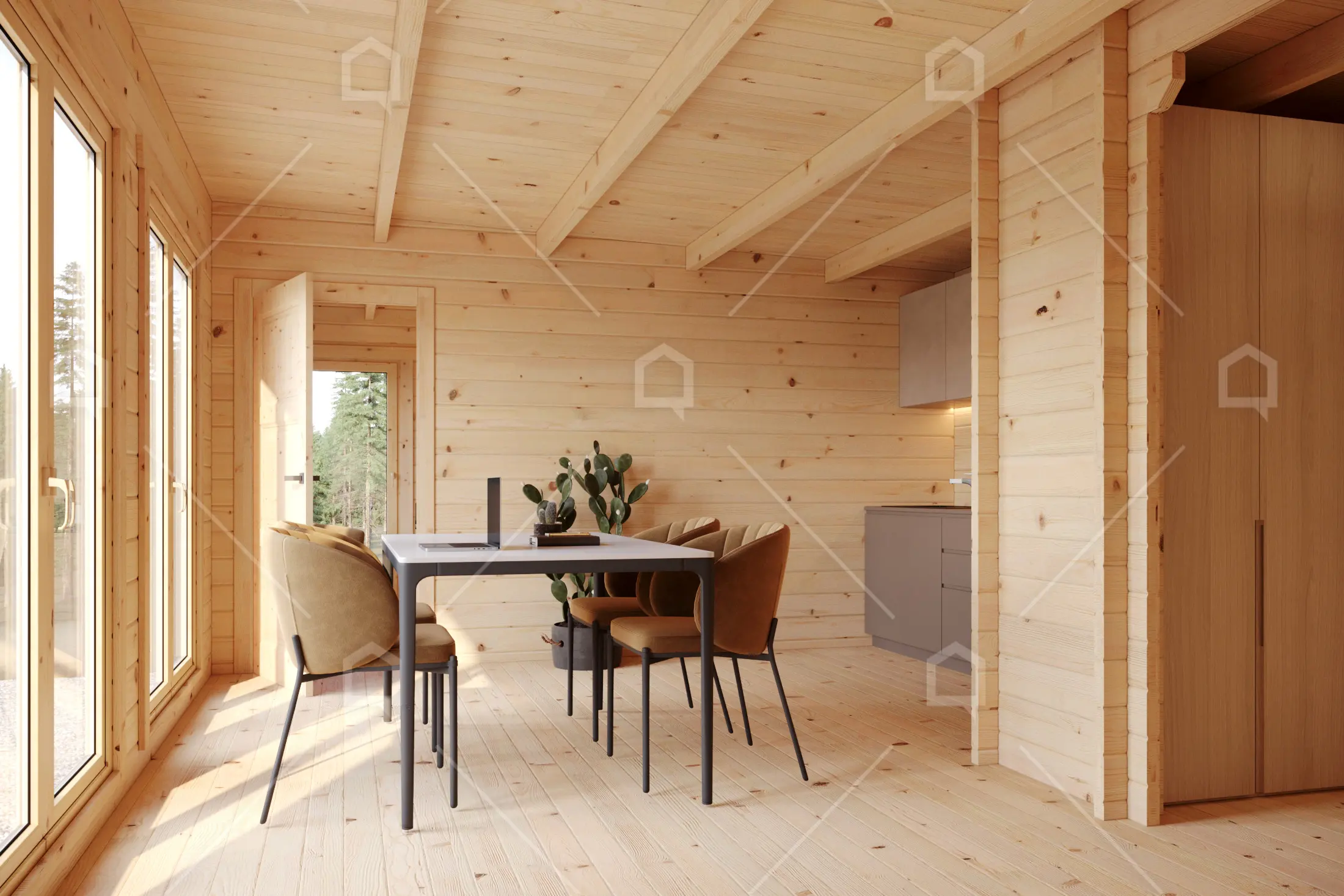 Casa prefabricada de madera Wuhan con cubierta a un agua de Maestro Casas · imagen 6