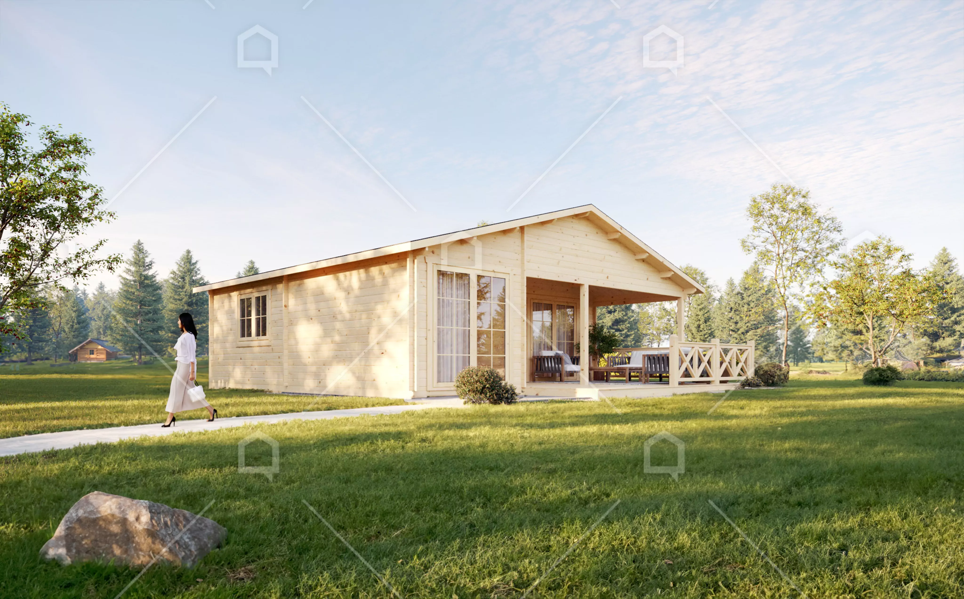 Casa prefabricada de madera Suvingis con terraza de Maestro Casas · imagen 3