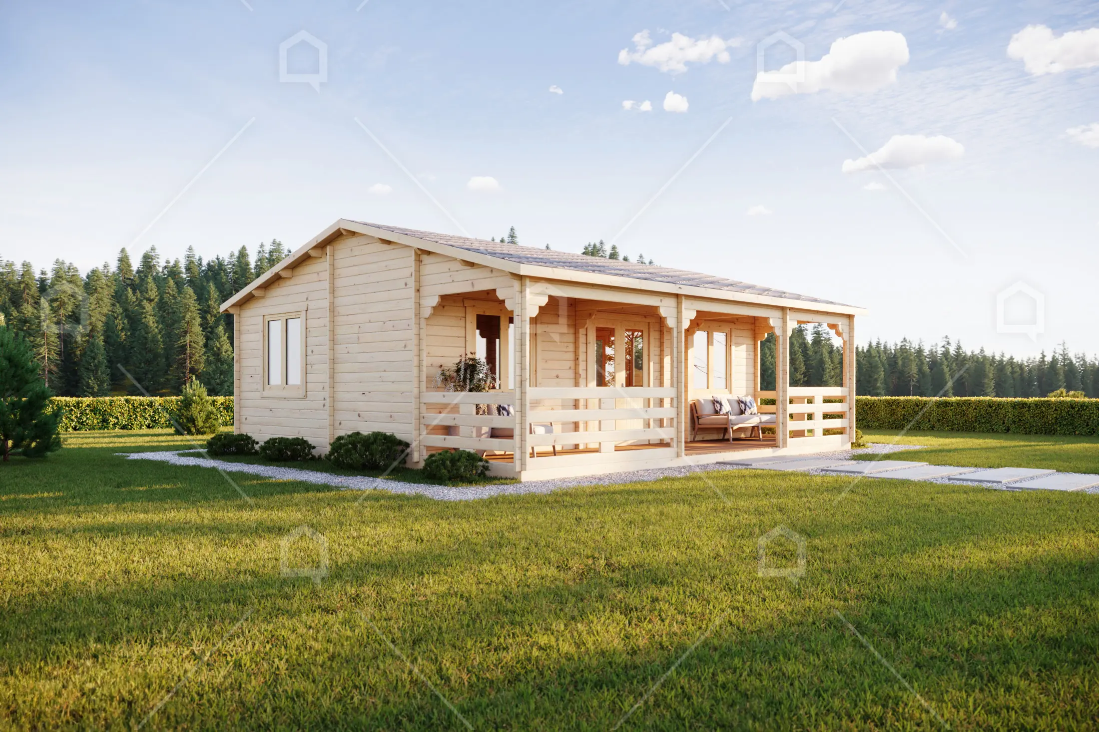 Casa prefabricada de madera Winnipeg con terraza de Maestro Casas · imagen 4