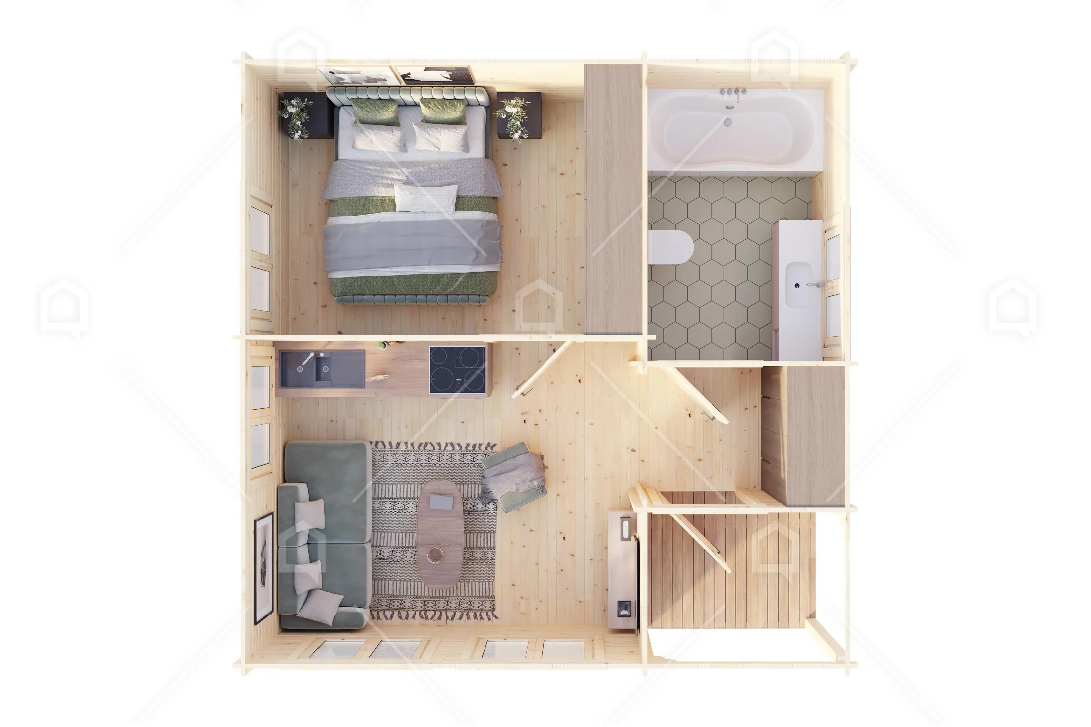 Casa prefabricada de madera Urmia XL de 33 m² de Maestro Casas · imagen 6