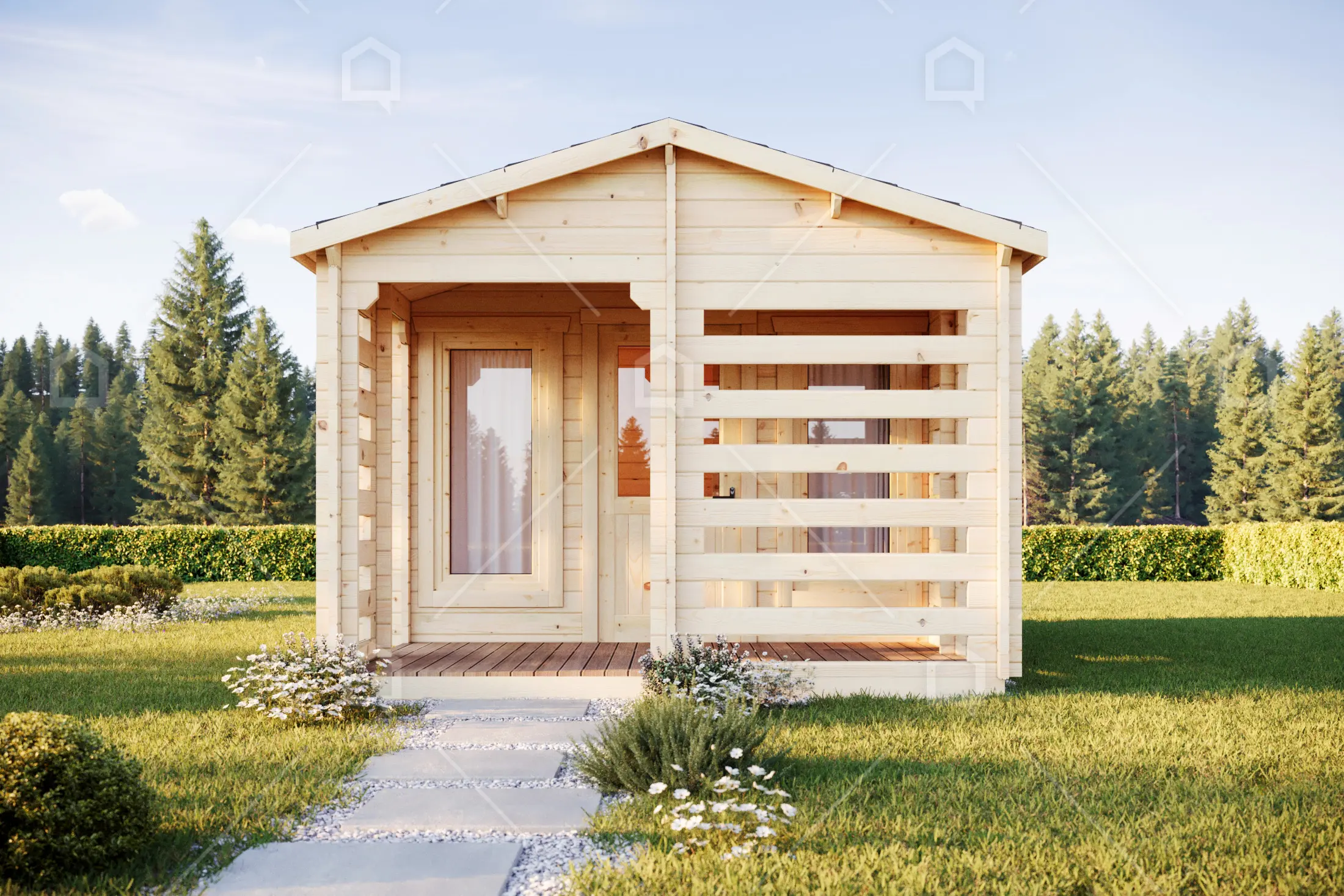 Casa prefabricada Caseta de jardín de madera con porche Besson de Maestro Casas · imagen 2