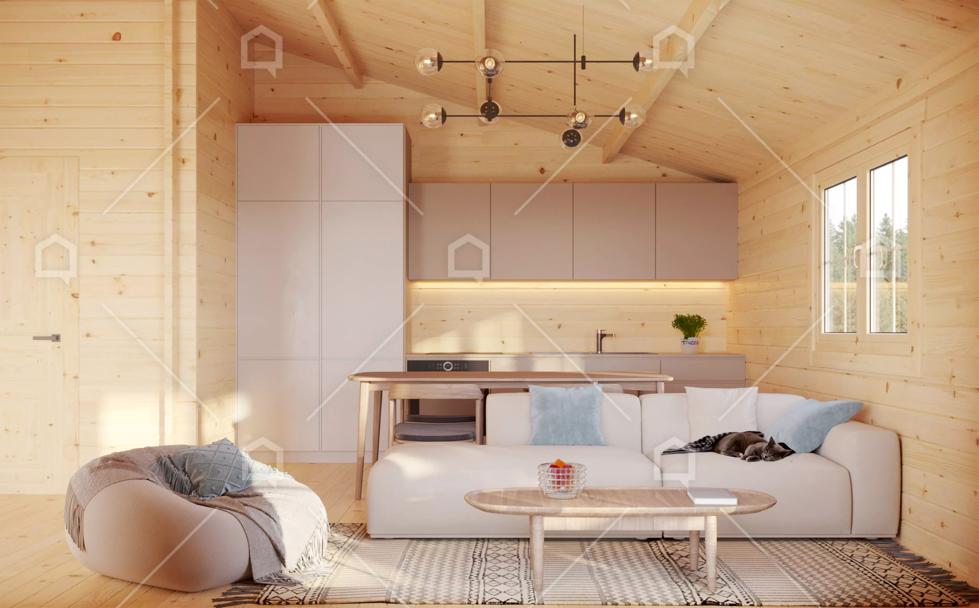 Casa prefabricada de madera Suvingis con terraza de Maestro Casas · imagen 5