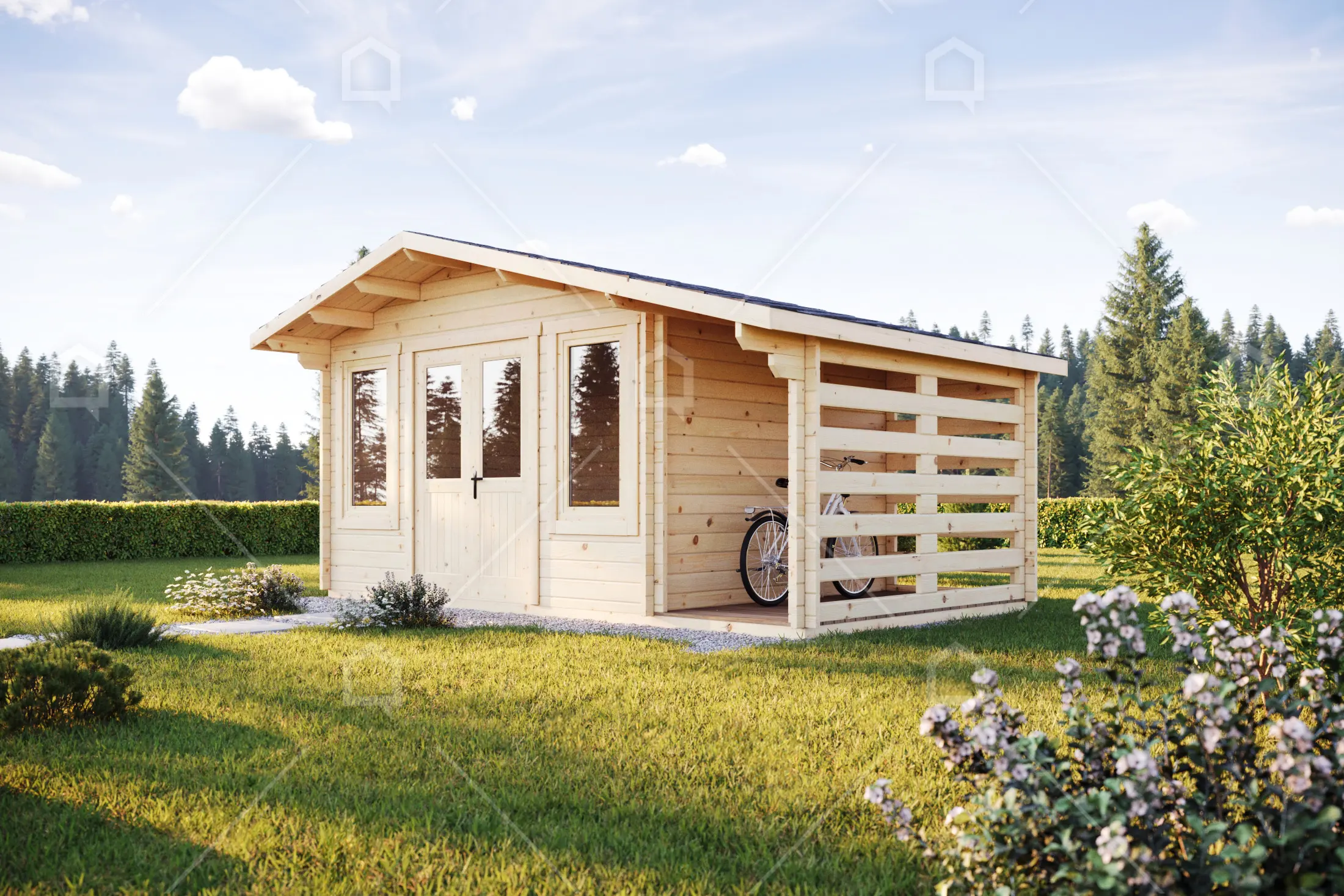 Casa prefabricada Caseta de jardín de madera con porche Claret de Maestro Casas · imagen 4
