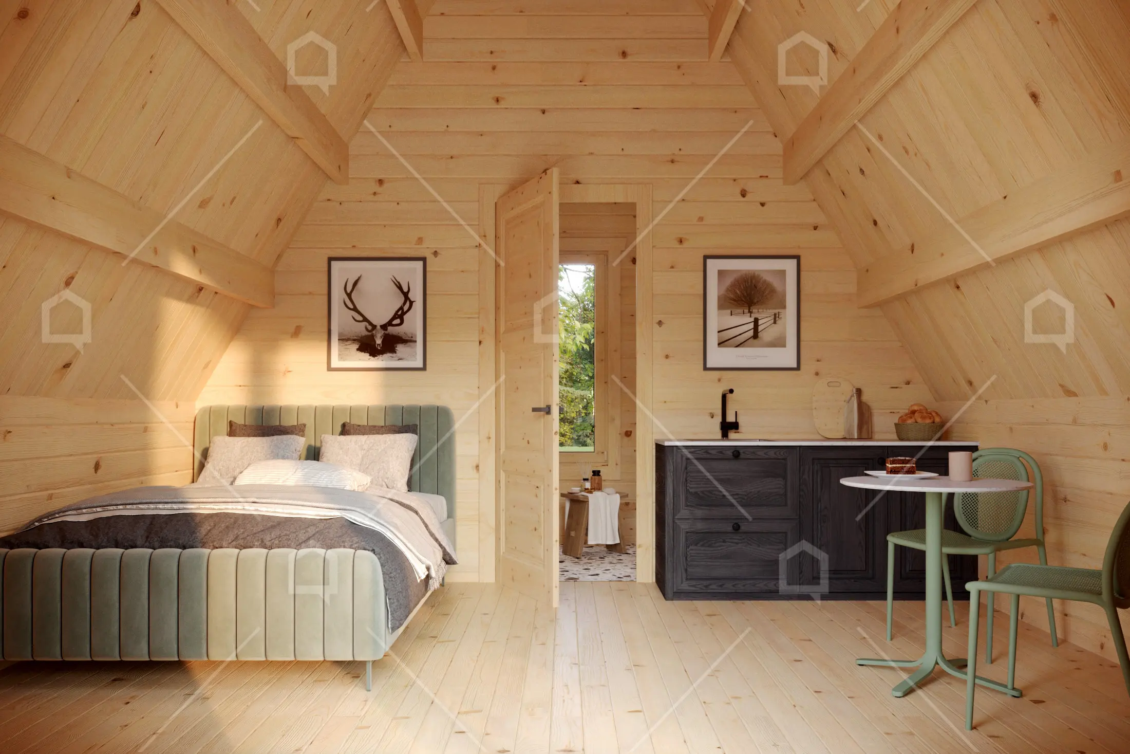 Casa prefabricada Cabaña en A de madera Mini Giza de Maestro Casas · imagen 5