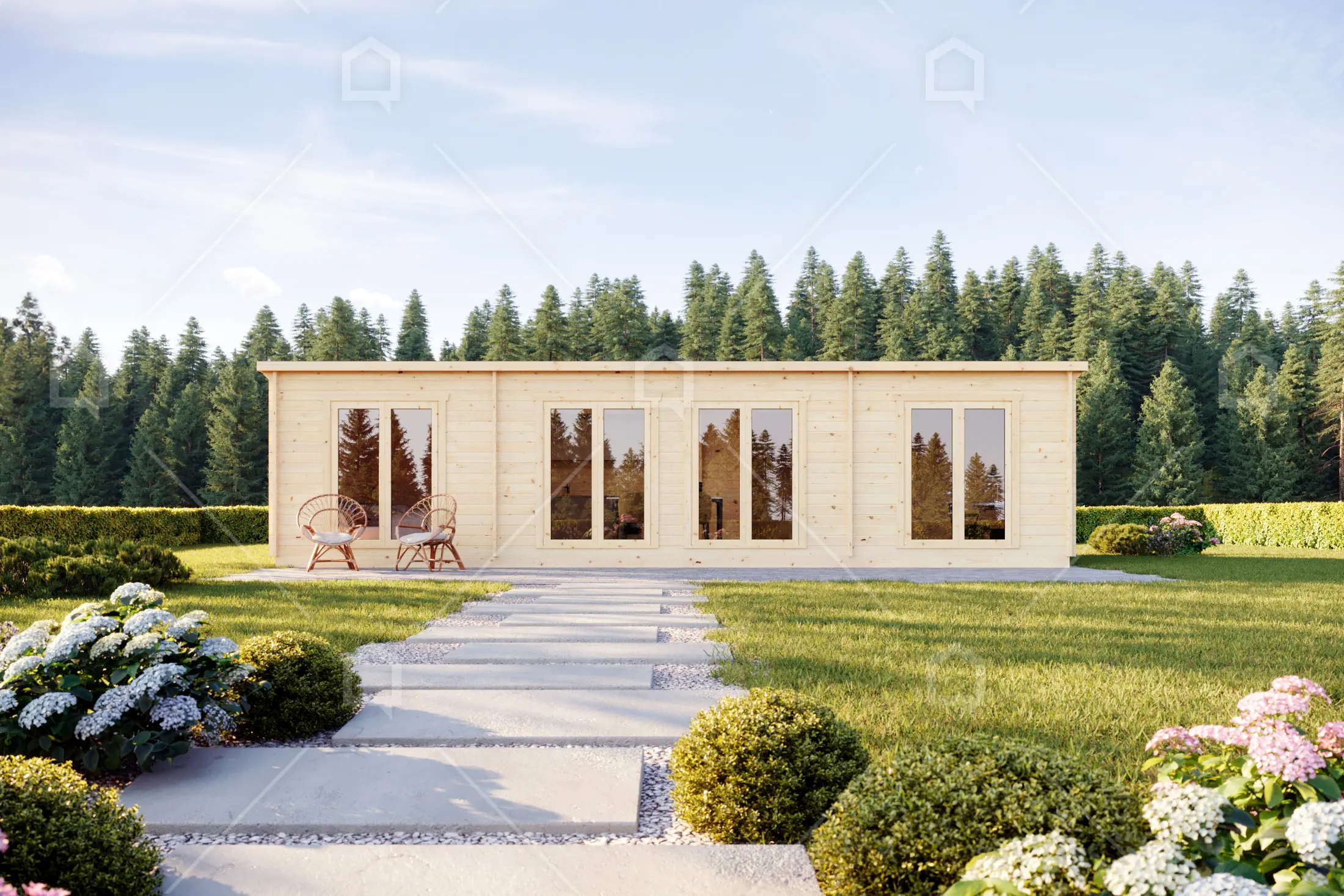 Casa prefabricada de madera Wuhan con cubierta a un agua de Maestro Casas · imagen 2