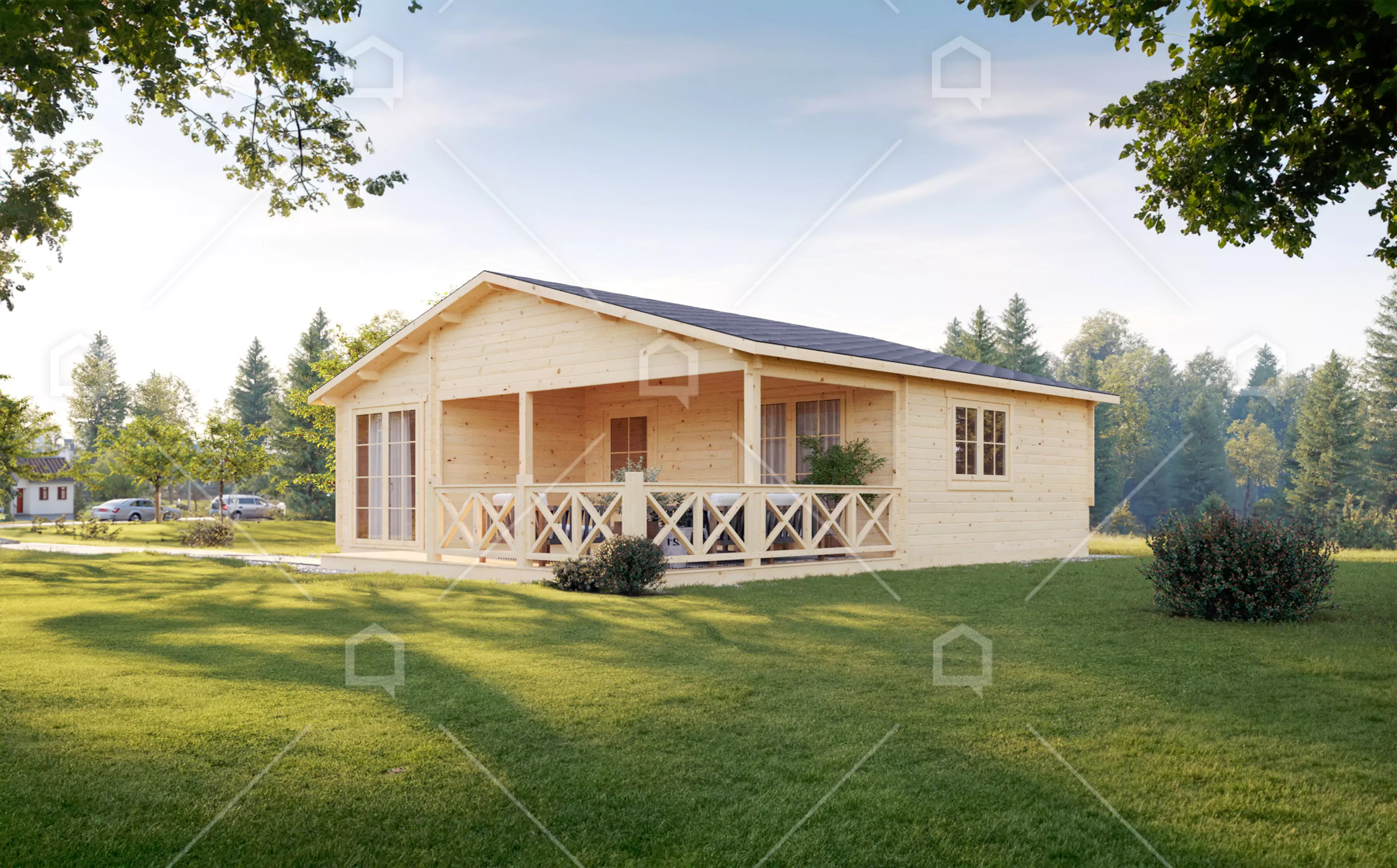 Casa prefabricada de madera Suvingis con terraza de Maestro Casas · imagen 4