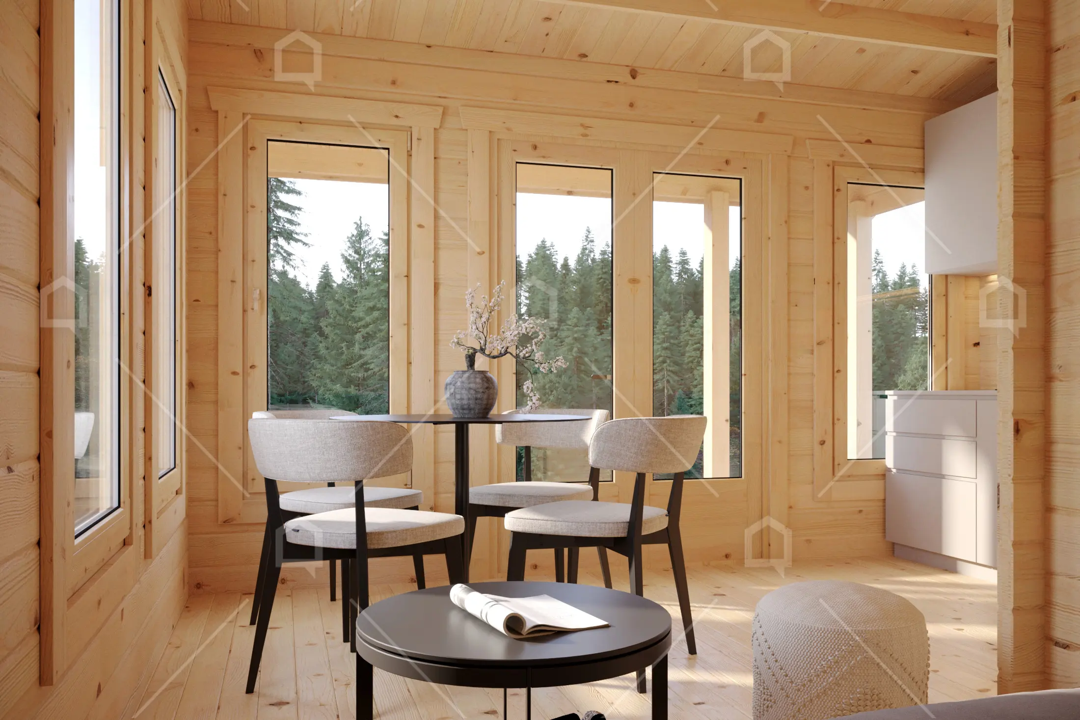 Casa prefabricada Cabaña de madera Peyron con terraza de Maestro Casas · imagen 5