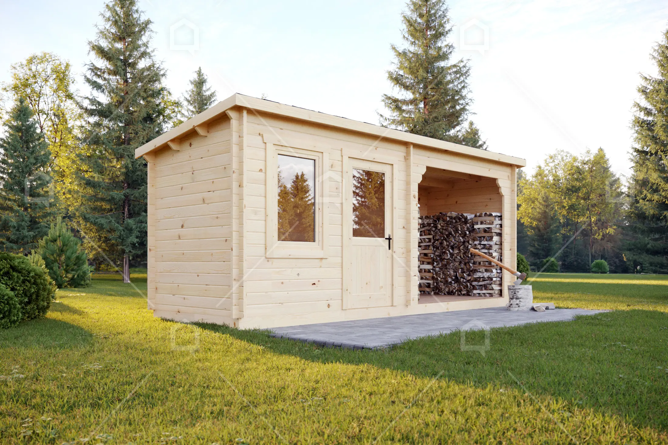 Casa prefabricada Caseta de jardín alargada de madera Bitan de Maestro Casas · imagen 4