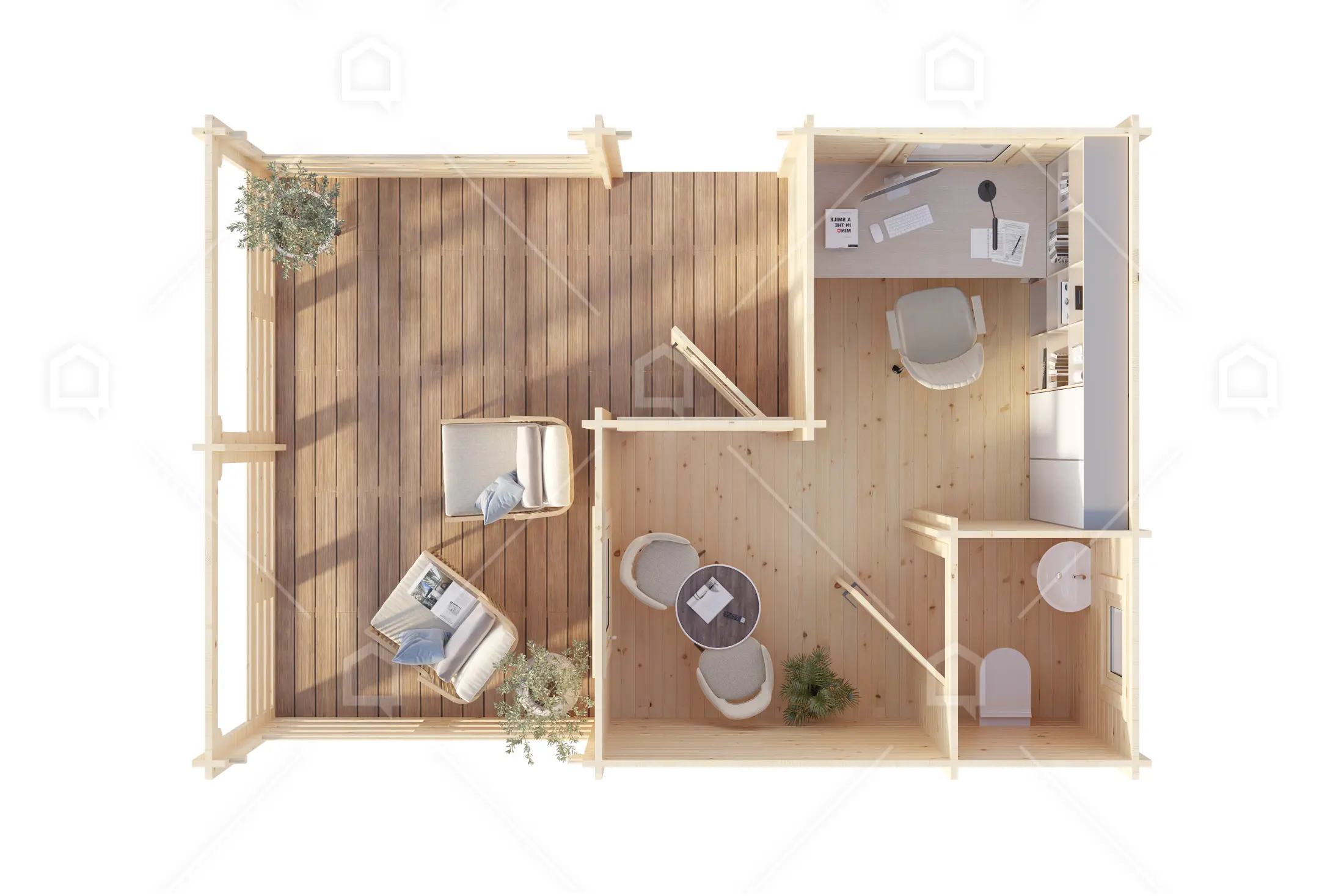 Casa prefabricada Cabaña de madera con porche Ladoga de Maestro Casas · imagen 6