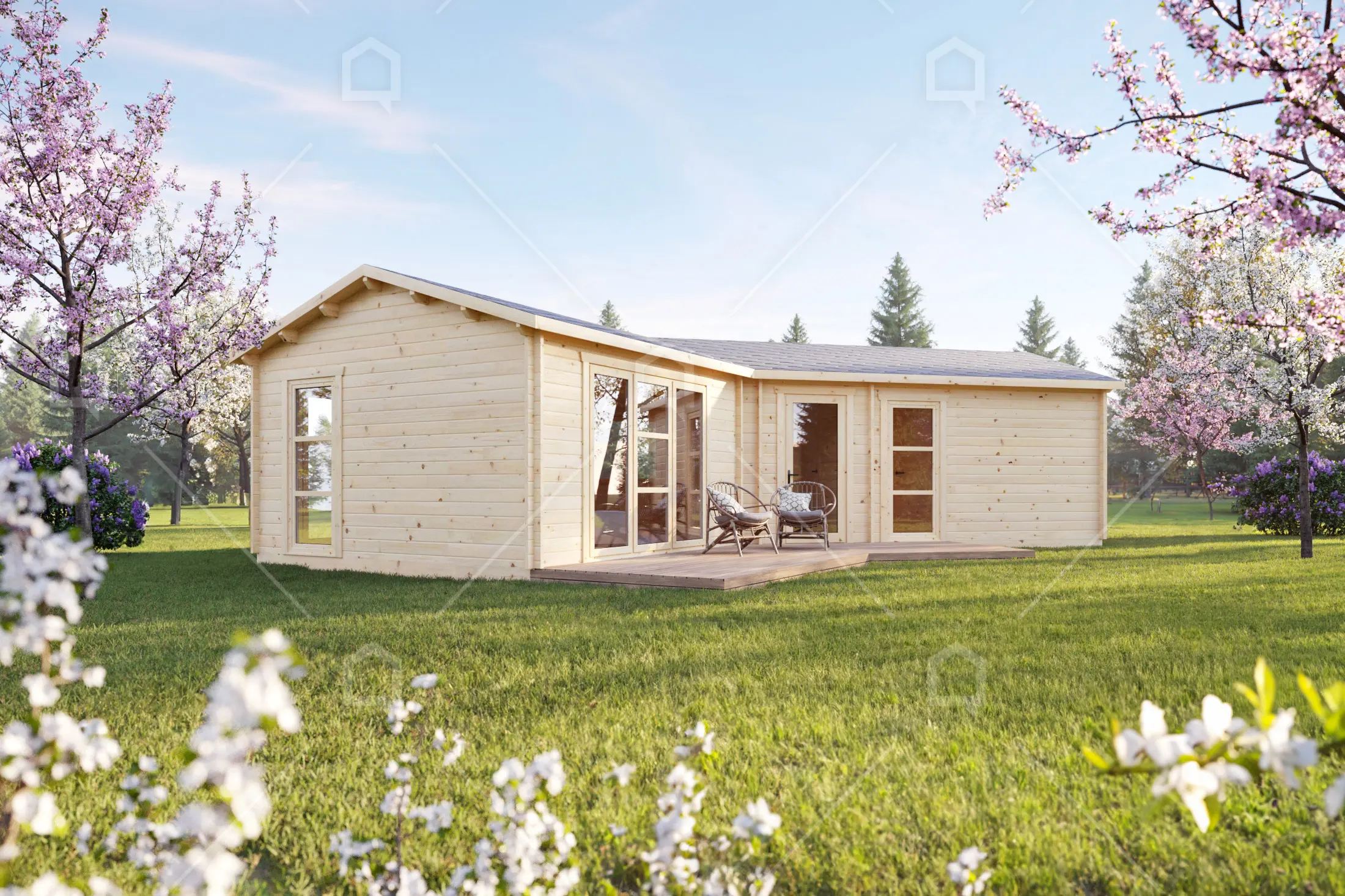 Casa prefabricada de madera Volta con salón de 32 m² de Maestro Casas · imagen 2