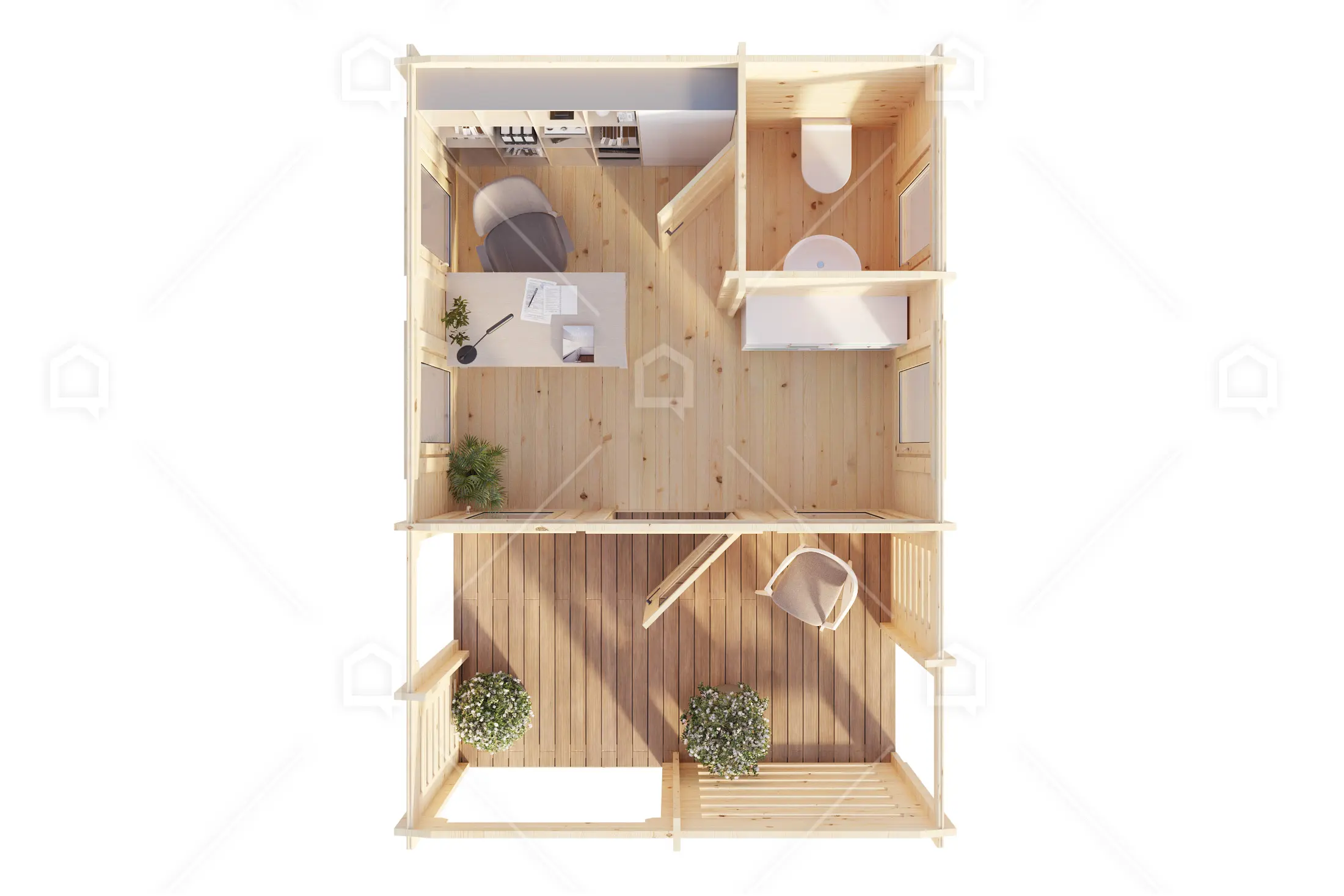 Casa prefabricada Caseta de jardín de madera con porche Besson de Maestro Casas · imagen 6
