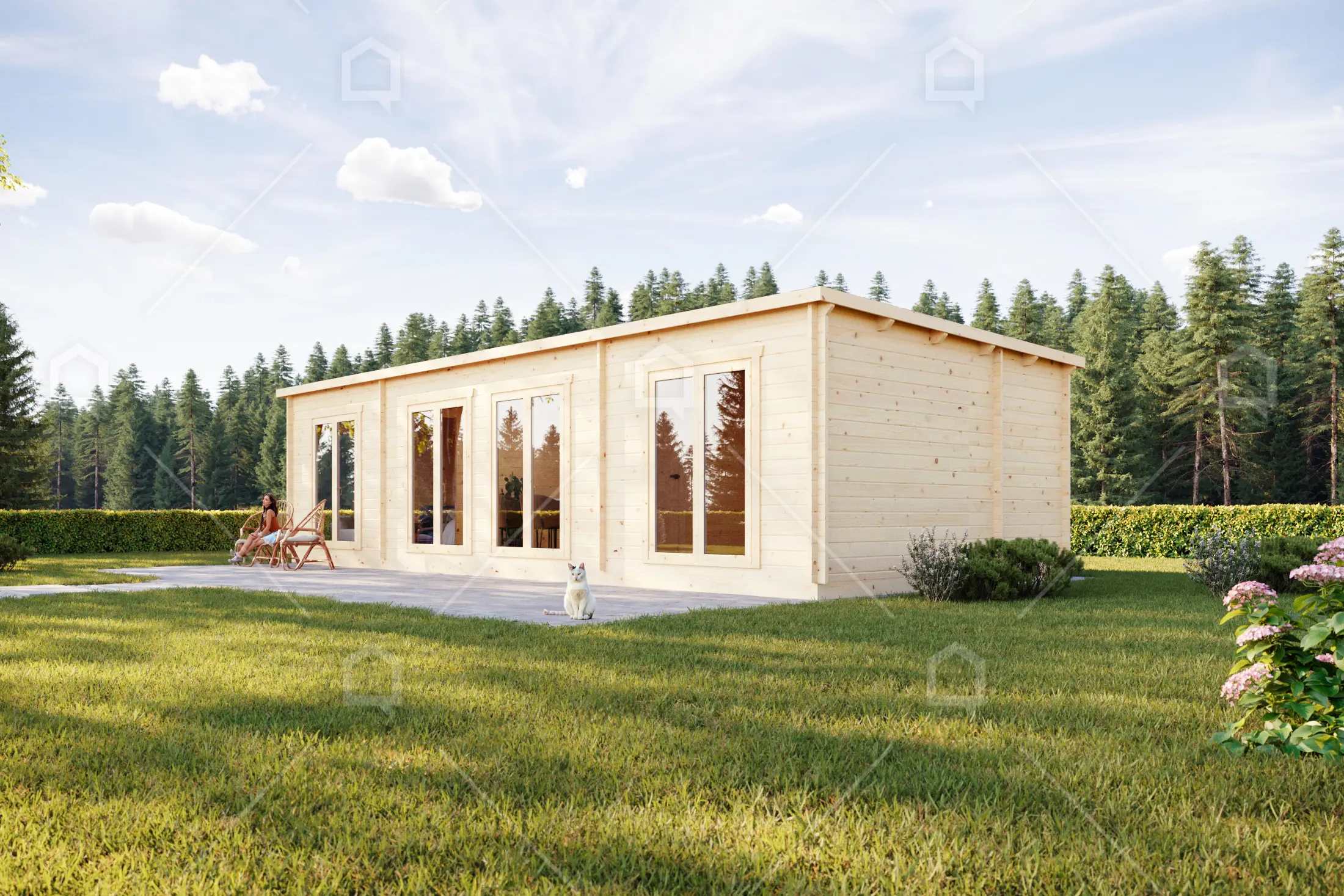 Casa prefabricada de madera Wuhan con cubierta a un agua de Maestro Casas · imagen 3