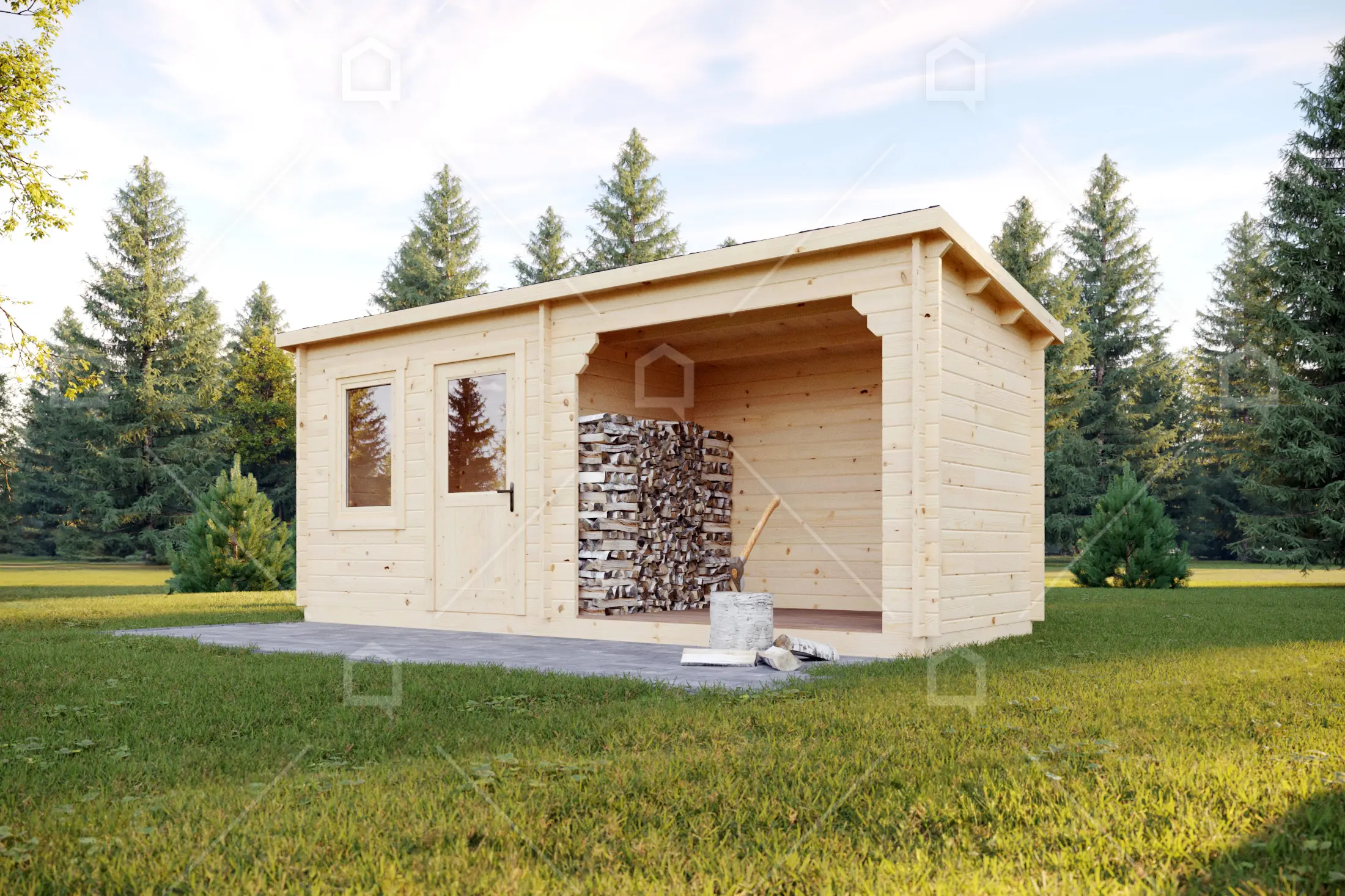 Casa prefabricada Caseta de jardín alargada de madera Bitan de Maestro Casas · imagen 3