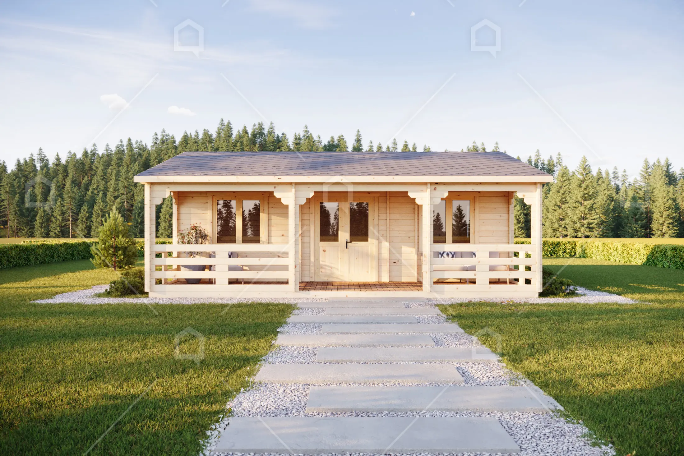 Casa prefabricada de madera Winnipeg con terraza de Maestro Casas · imagen 2
