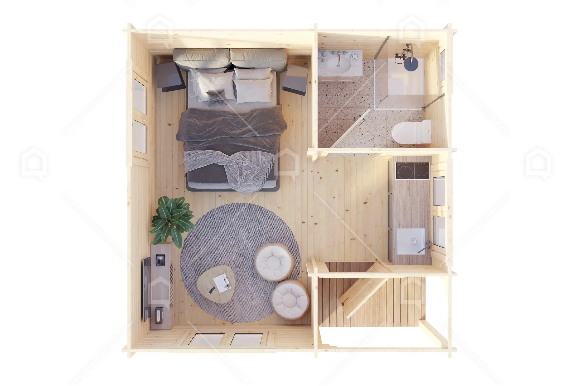 Casa prefabricada Cabaña de madera Urmia de Maestro Casas · imagen 6
